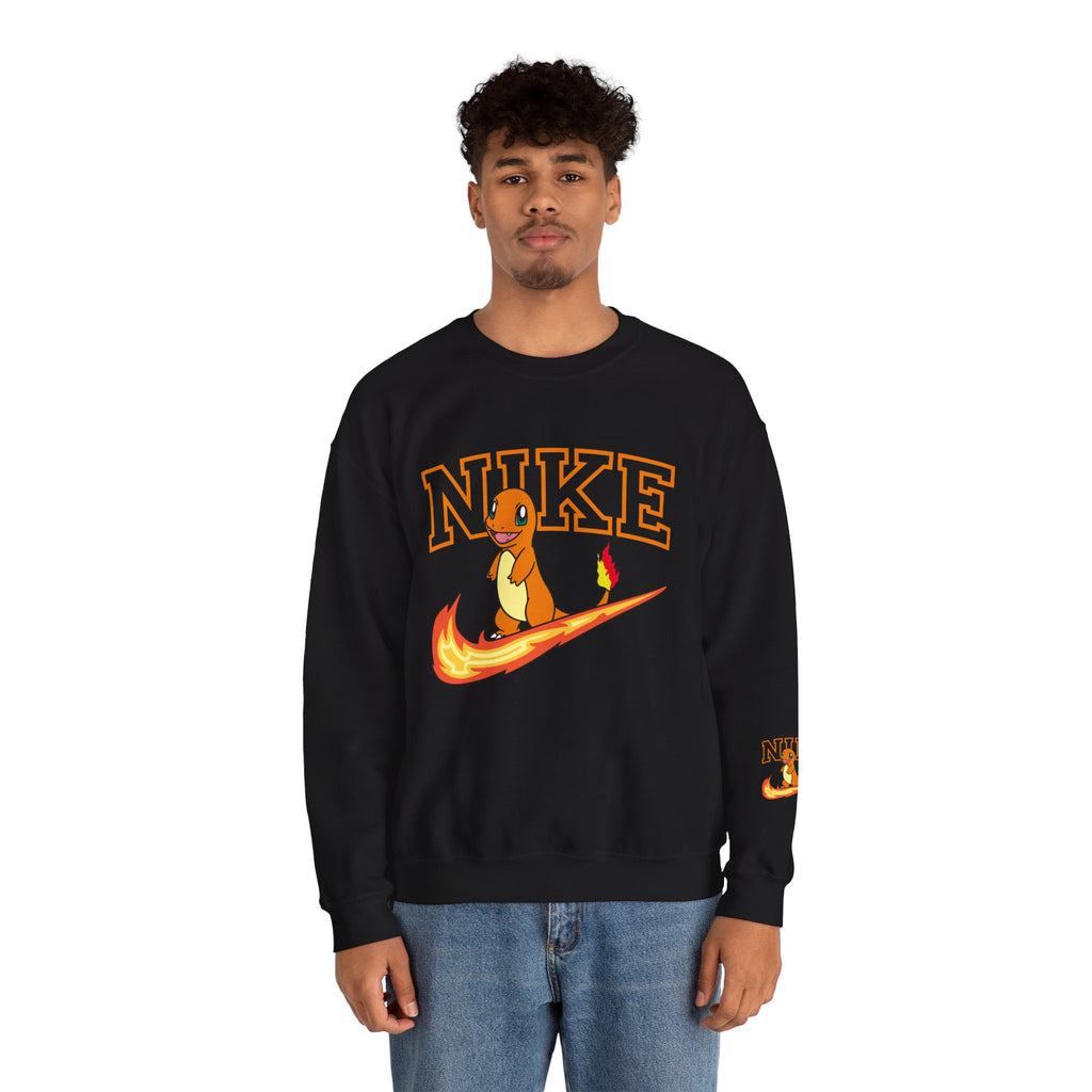 Charmande Flame Swoosh Crewneck Sweatshirt