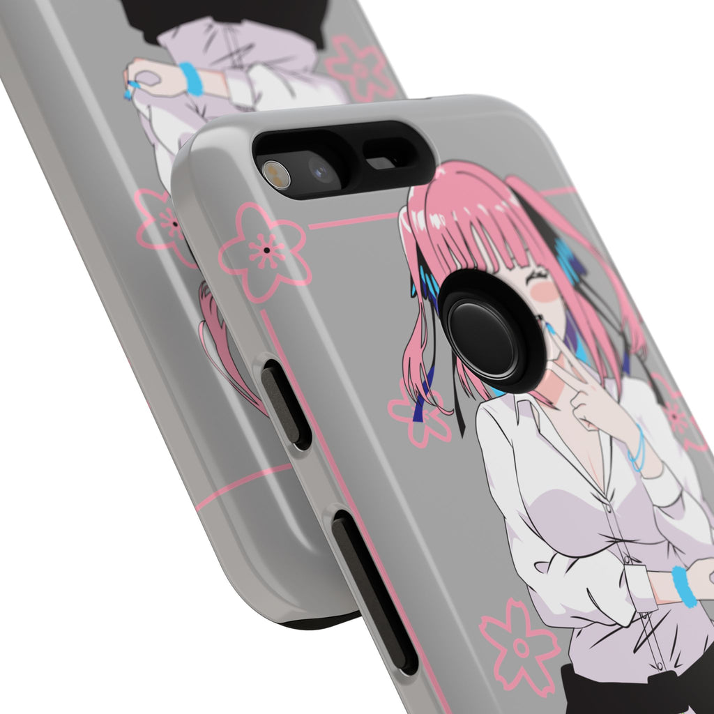 Anime Girl Phone Case — Pink Haired Schoolgirl "Nino Nakano" Cute Otaku Protective Case
