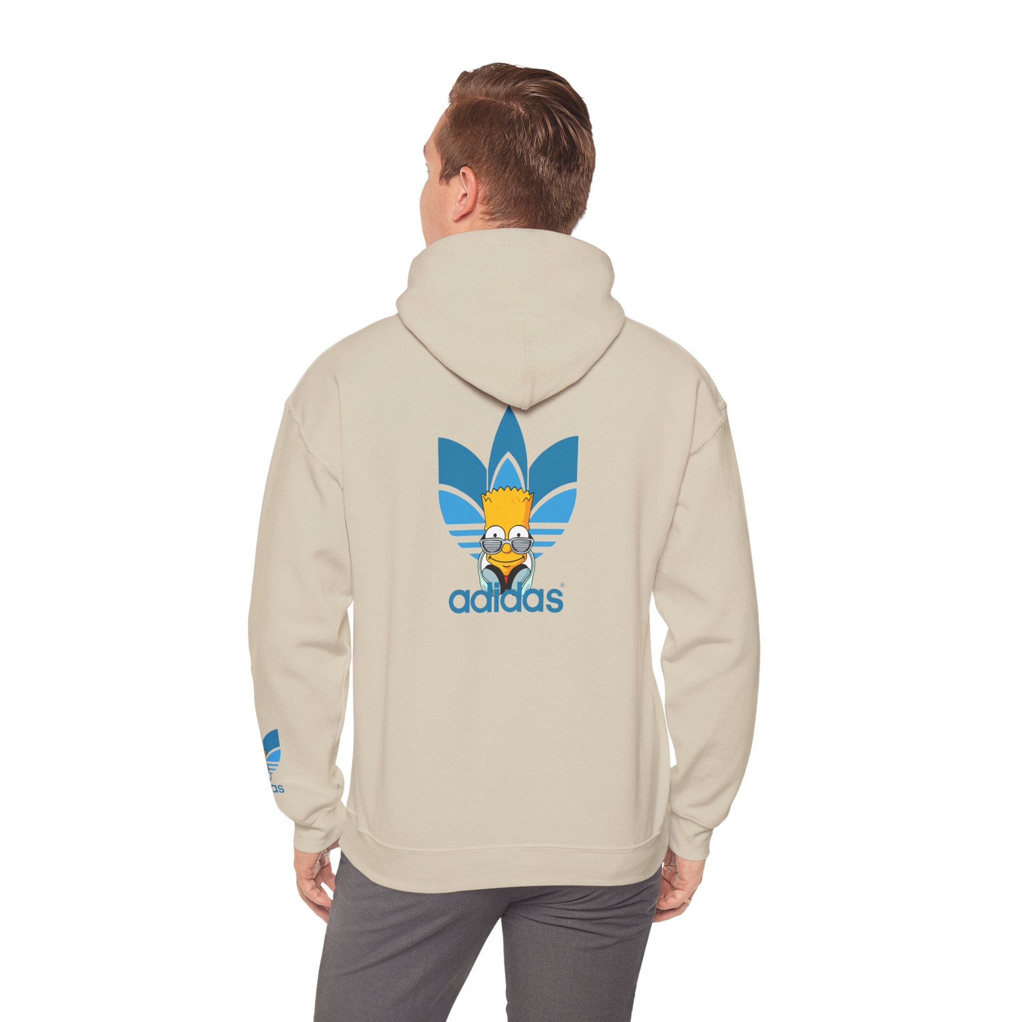 Hoodie — Retro Blue Trefoil Cartoon Logo Hoodie