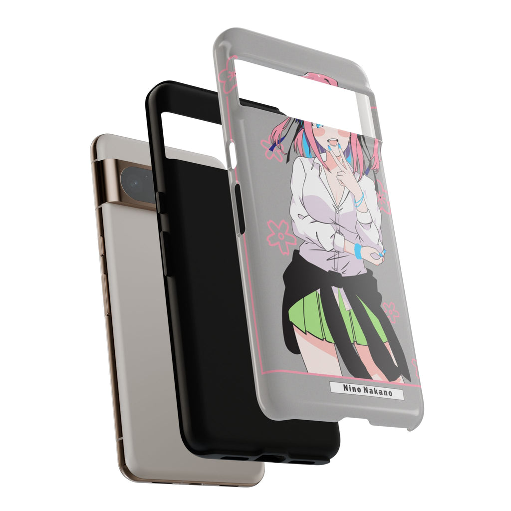 Anime Girl Phone Case — Pink Haired Schoolgirl "Nino Nakano" Cute Otaku Protective Case