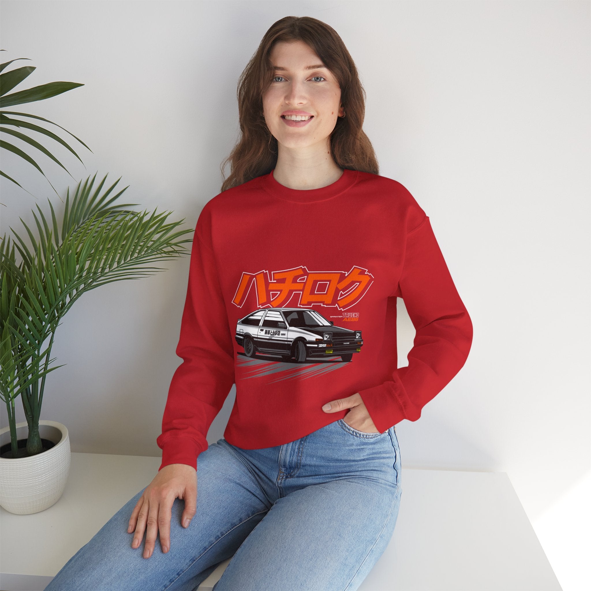Hachiroku AE86 Car Crewneck Sweatshirt — JDM Drift Classic