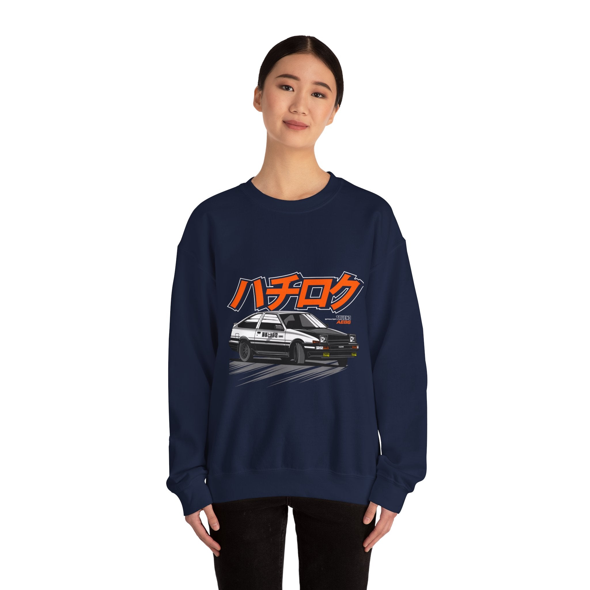 Hachiroku AE86 Car Crewneck Sweatshirt — JDM Drift Classic