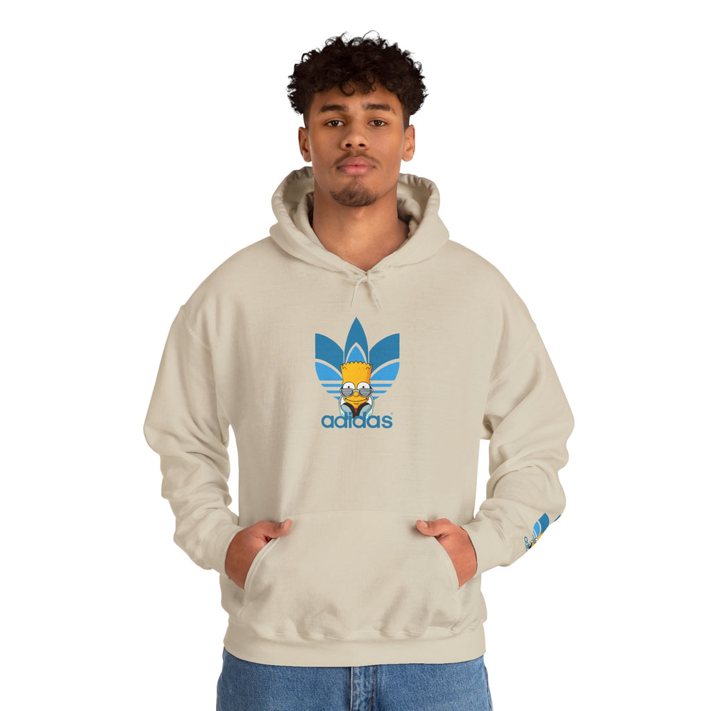 Hoodie — Retro Blue Trefoil Cartoon Logo Hoodie