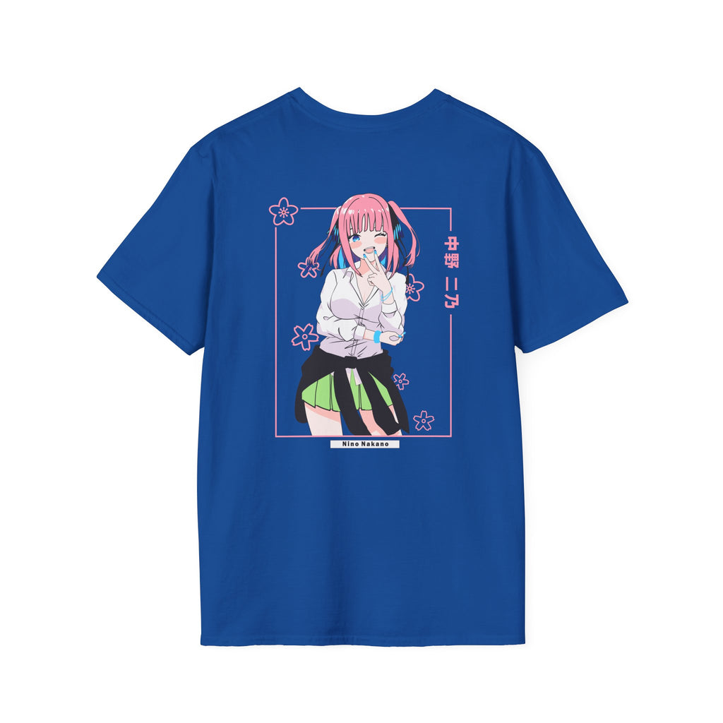 Anime Character T-Shirt — Cute Pink-Haired Schoolgirl Design ("Miku Nakano")