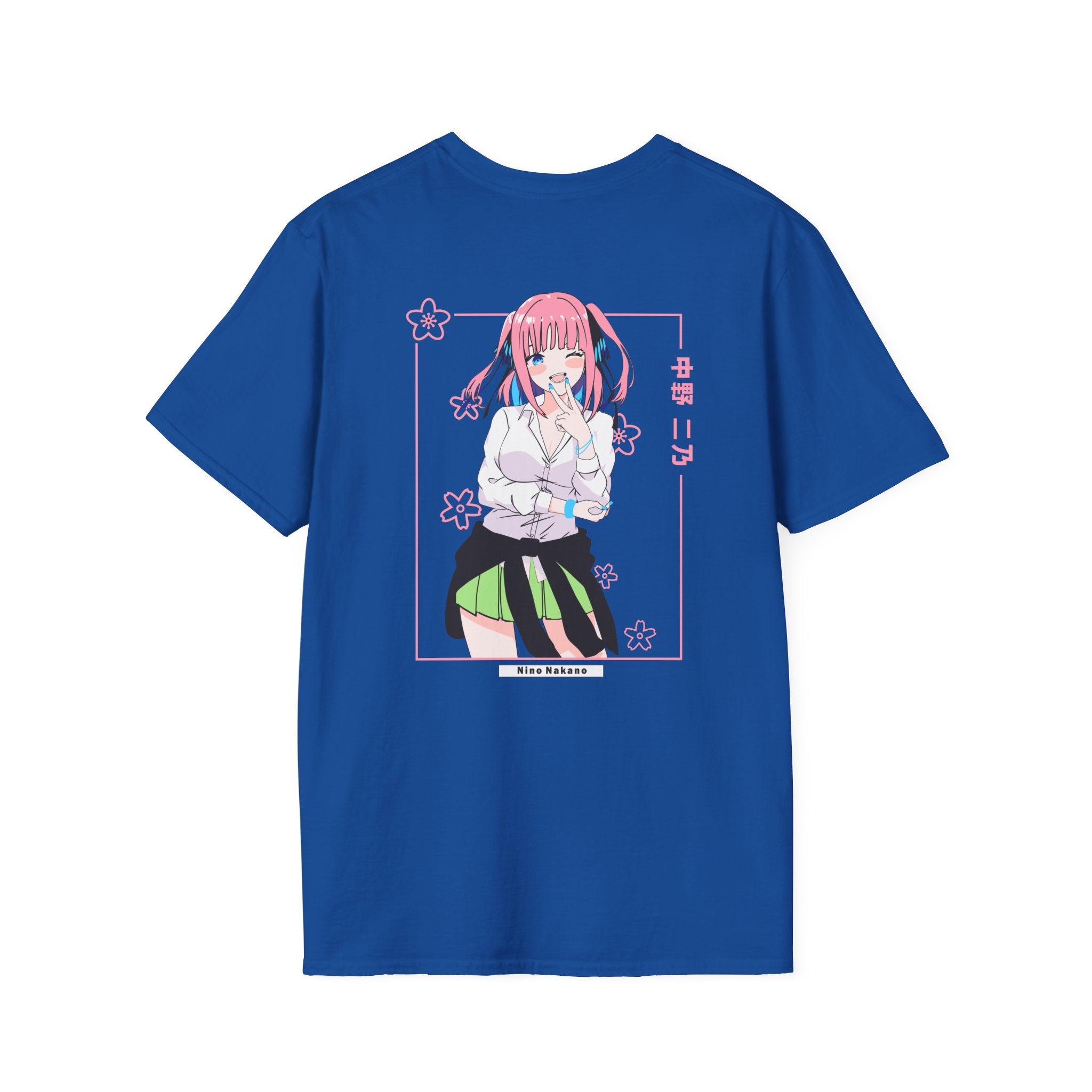 Anime Character T-Shirt — Cute Pink-Haired Schoolgirl Design ("Miku Nakano")