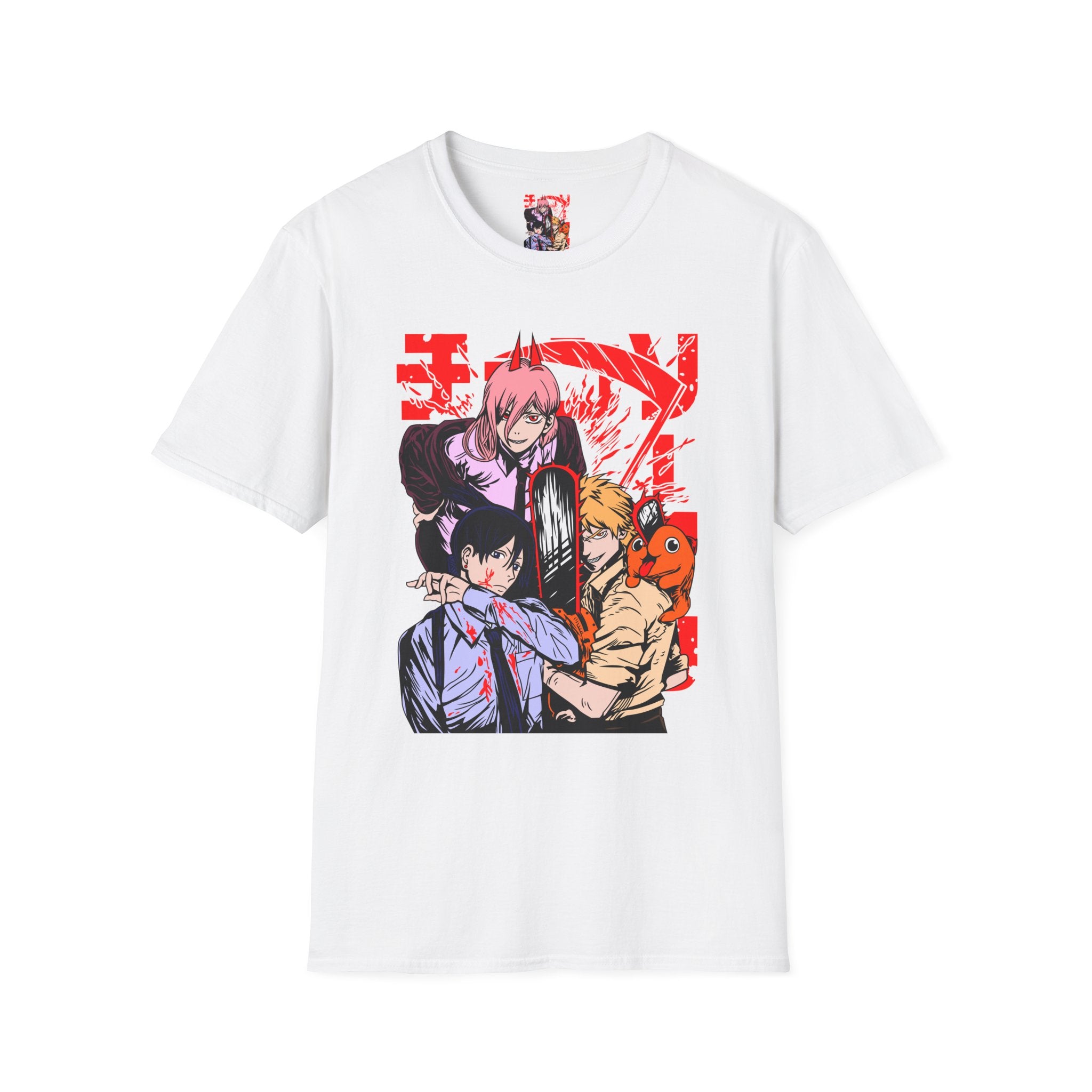 Anime Character Group T-Shirt — Devil Hunter Squad Graphic Tee