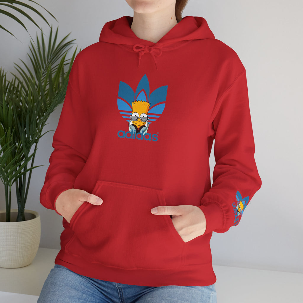 Hoodie — Retro Blue Trefoil Cartoon Logo Hoodie