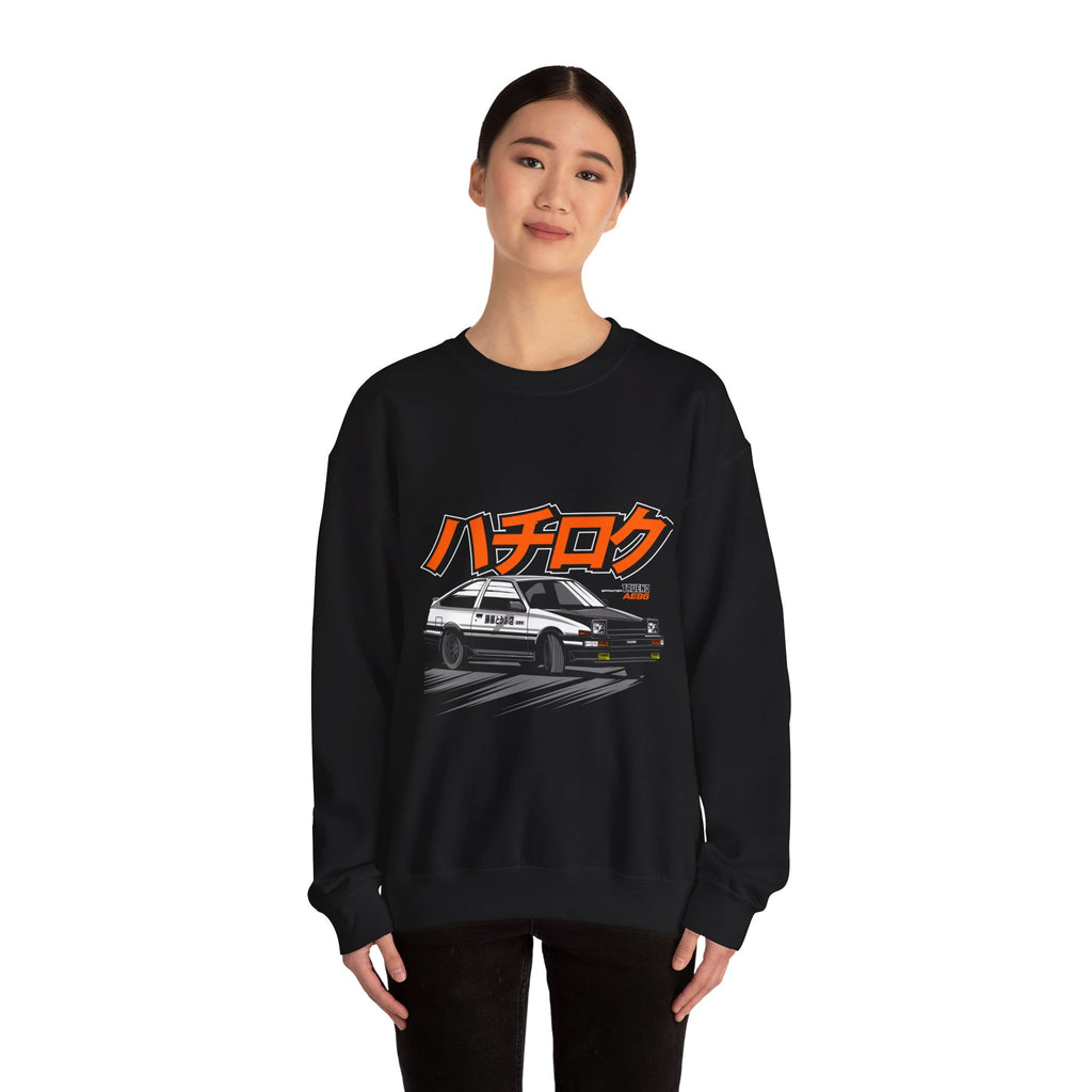 Hachiroku AE86 Car Crewneck Sweatshirt — JDM Drift Classic