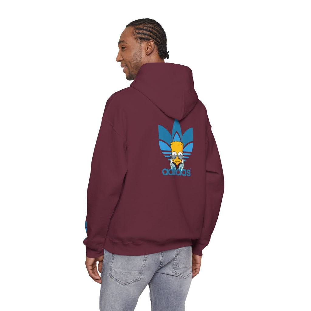 Hoodie — Retro Blue Trefoil Cartoon Logo Hoodie