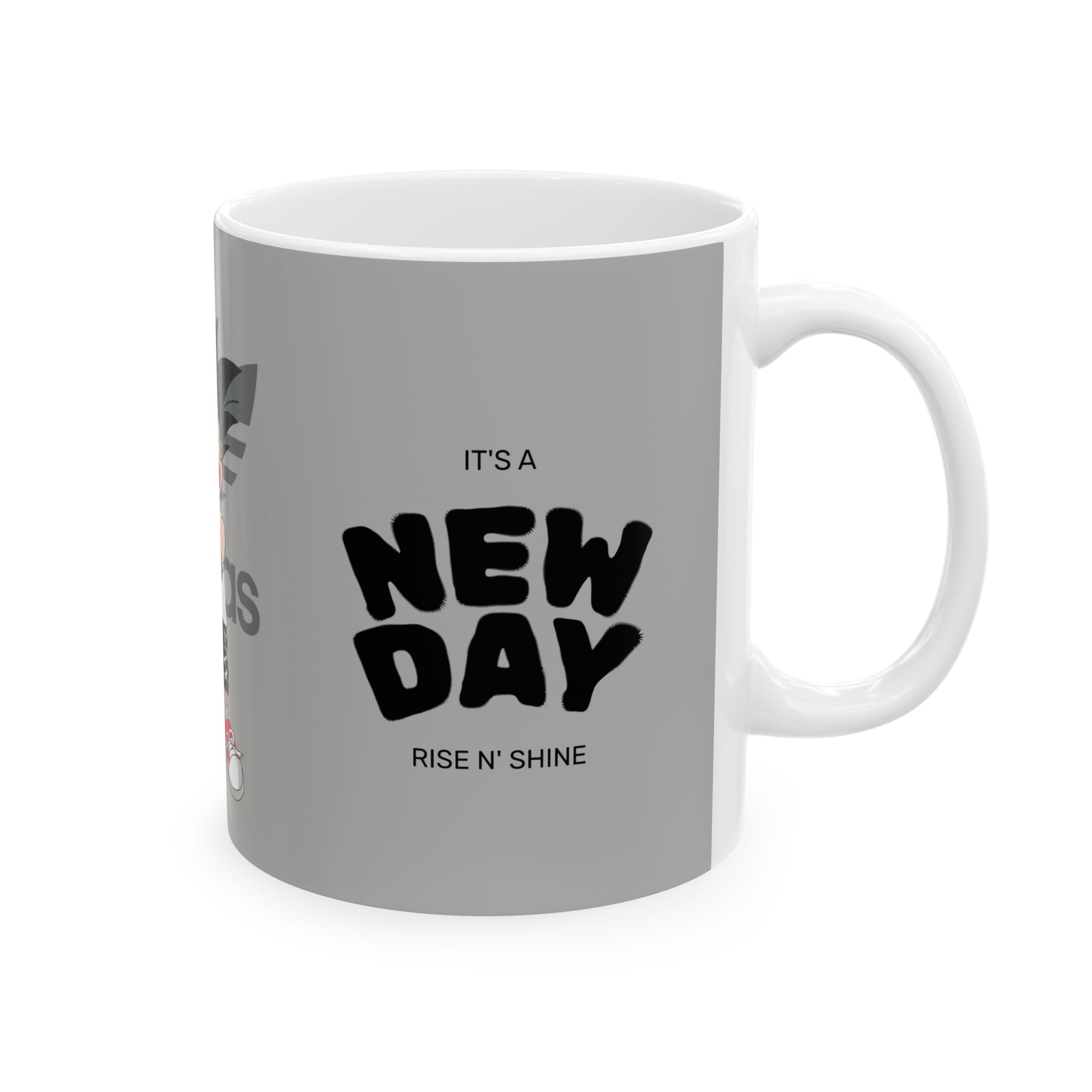 Anime Sneakerhead Mug — Cute Boy with Shoe Boxes, Retro Streetwear Coffee Cup (11oz/15oz)