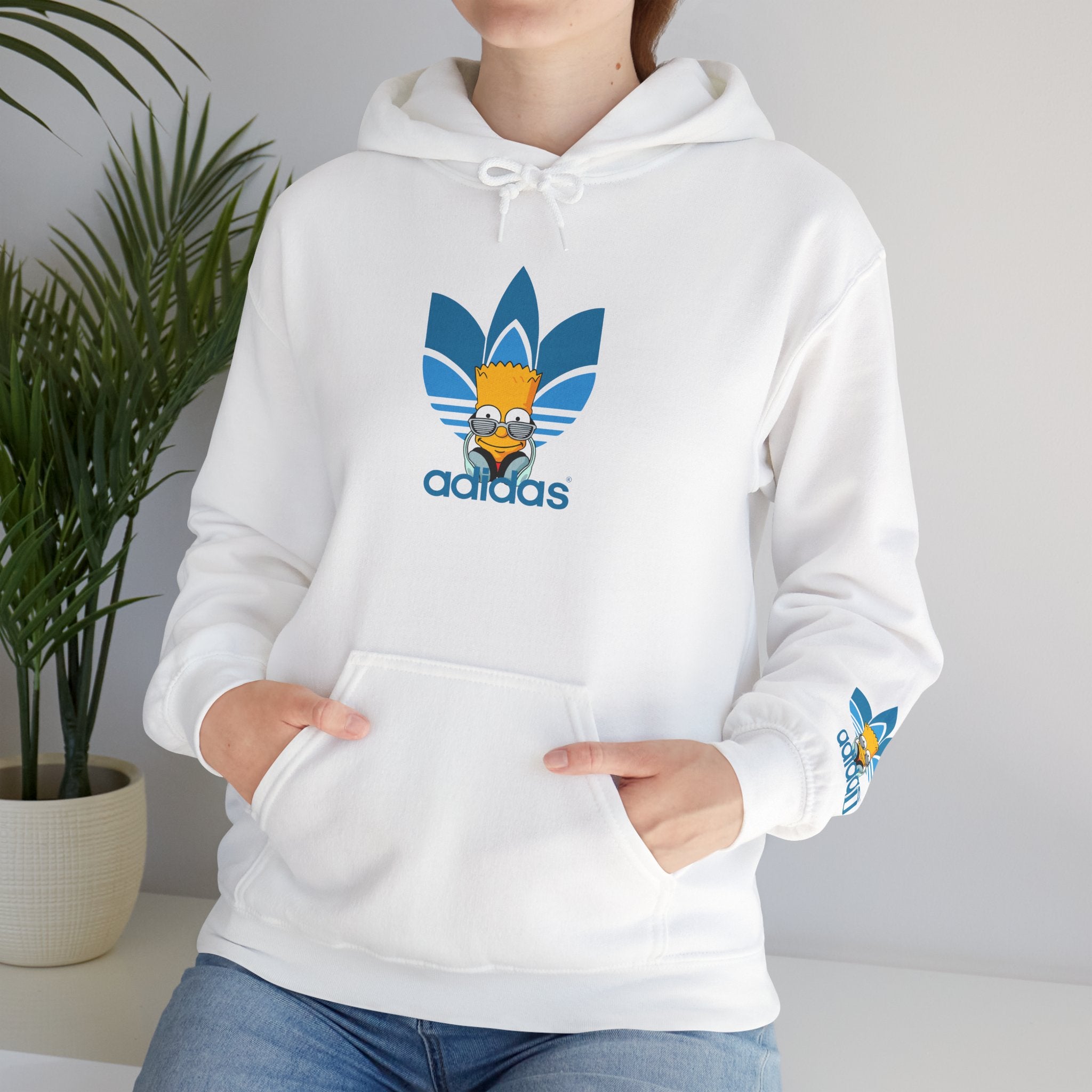 Hoodie — Retro Blue Trefoil Cartoon Logo Hoodie
