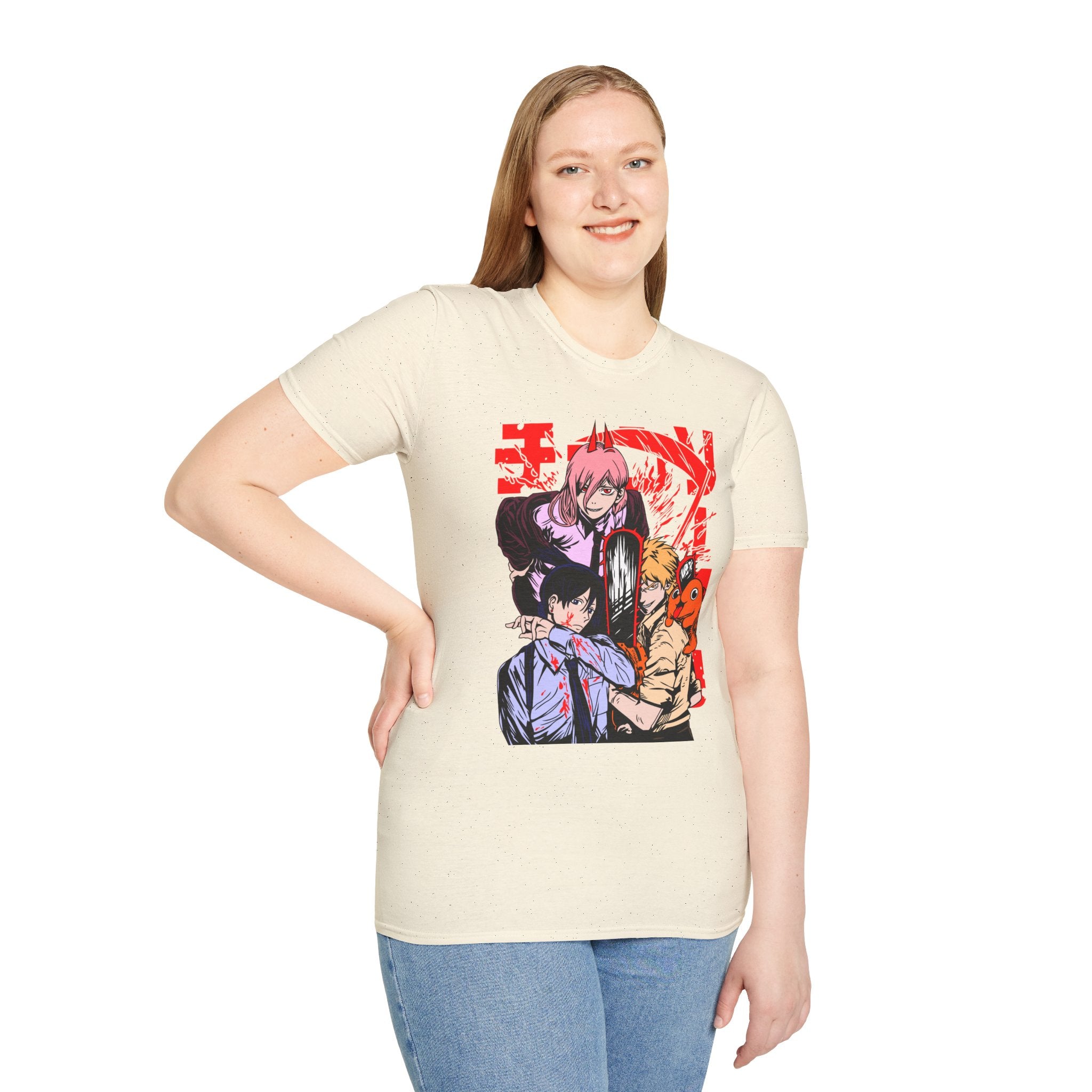 Anime Character Group T-Shirt — Devil Hunter Squad Graphic Tee
