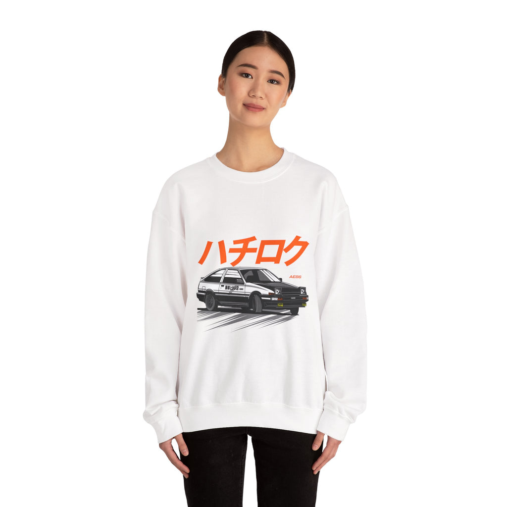 Hachiroku AE86 Car Crewneck Sweatshirt — JDM Drift Classic