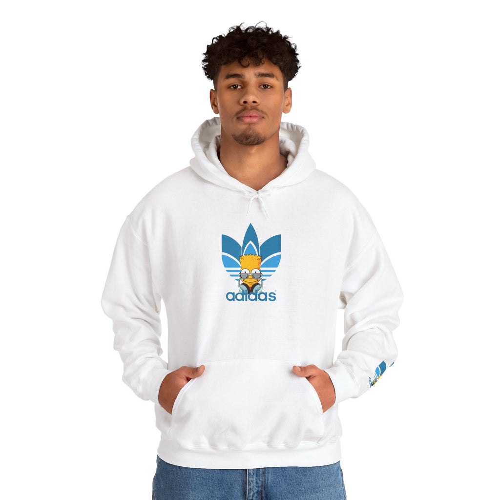 Hoodie — Retro Blue Trefoil Cartoon Logo Hoodie