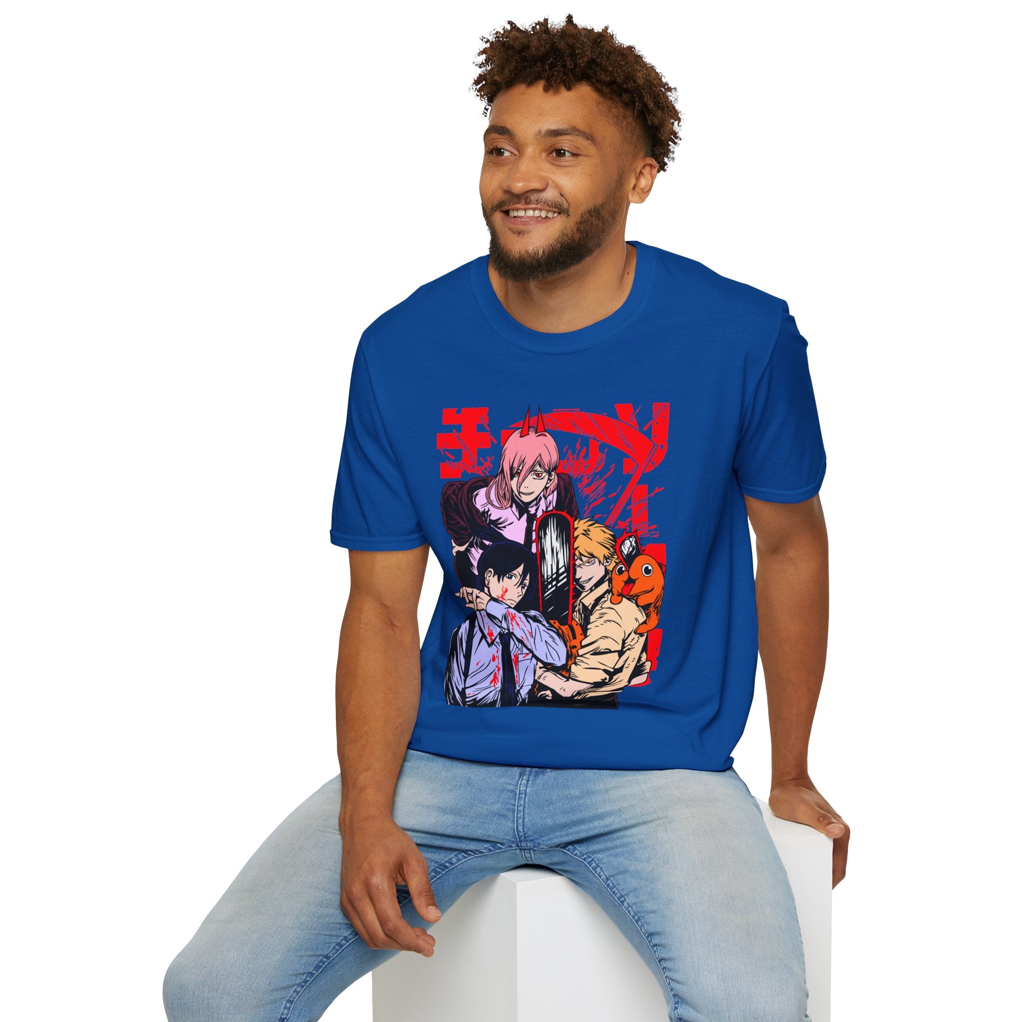 Anime Character Group T-Shirt — Devil Hunter Squad Graphic Tee