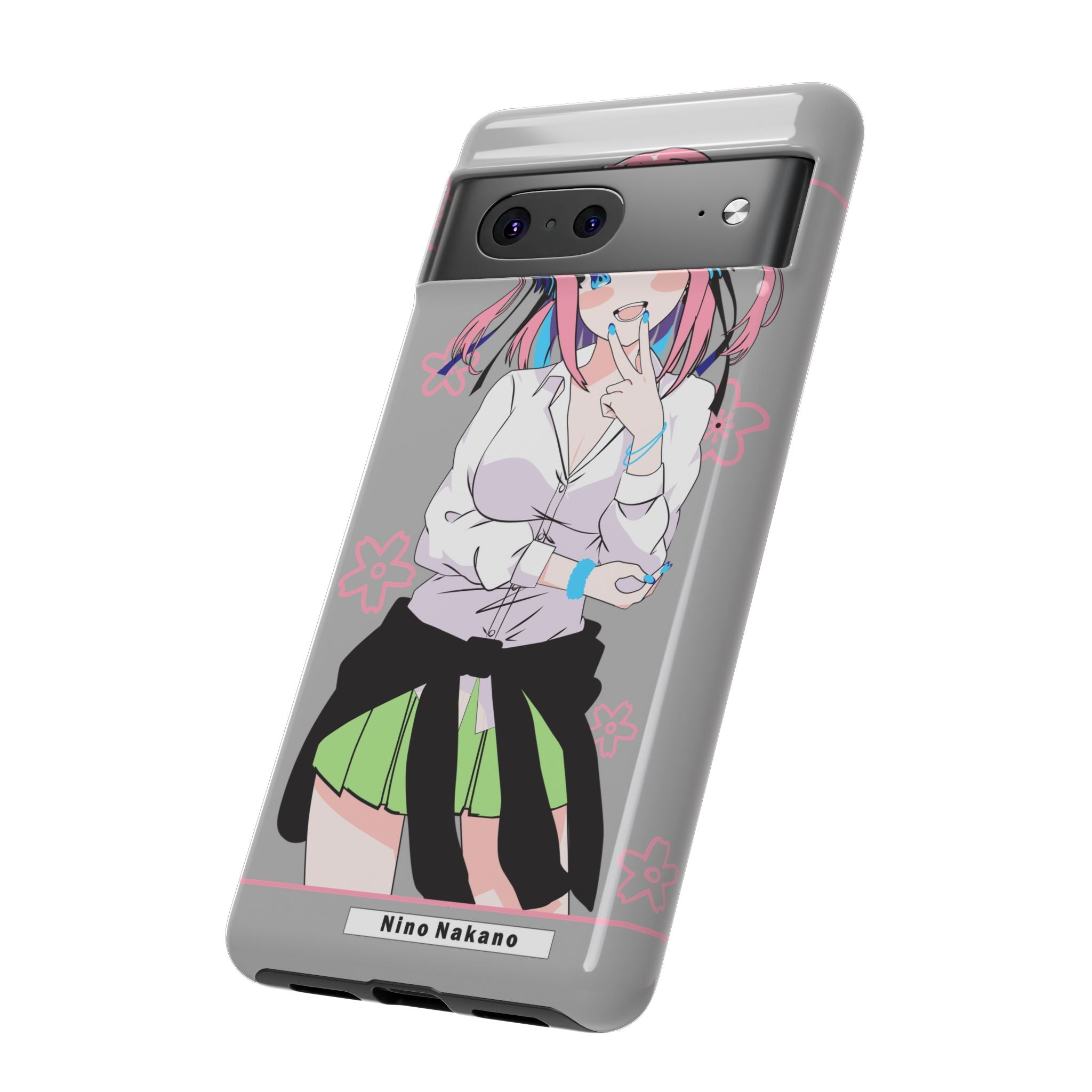 Anime Girl Phone Case — Pink Haired Schoolgirl "Nino Nakano" Cute Otaku Protective Case