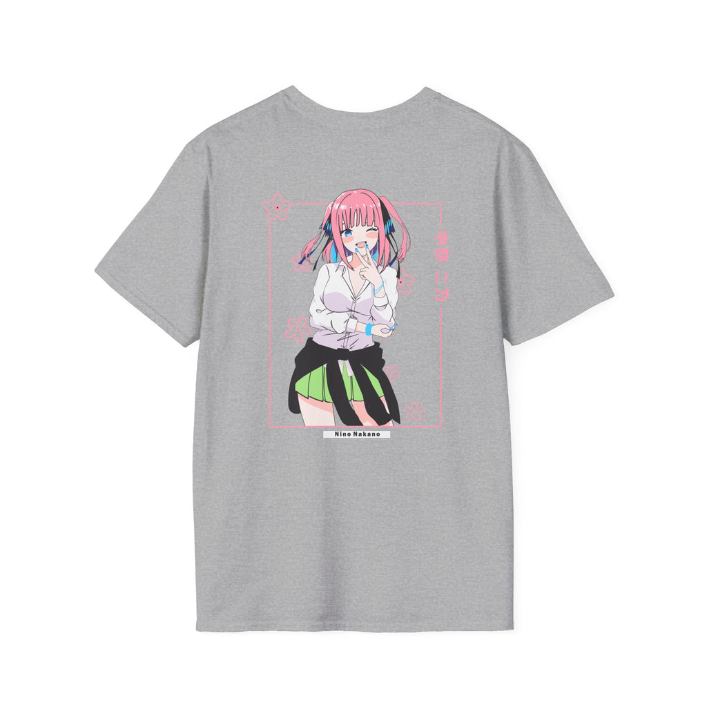 Anime Character T-Shirt — Cute Pink-Haired Schoolgirl Design ("Miku Nakano")
