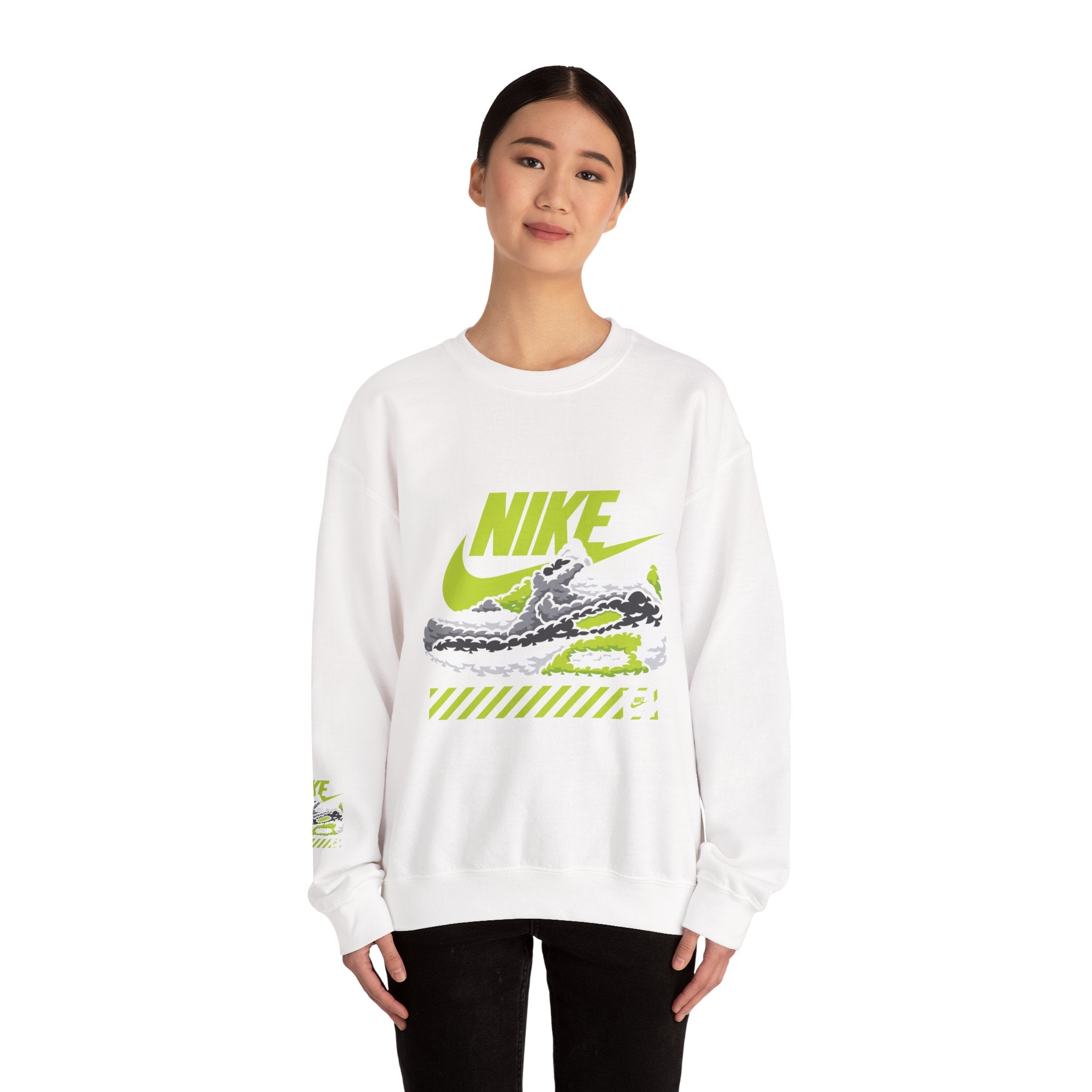 Nike Graphic Crewneck Sweatshirt — Retro Sneaker Logo Pullover