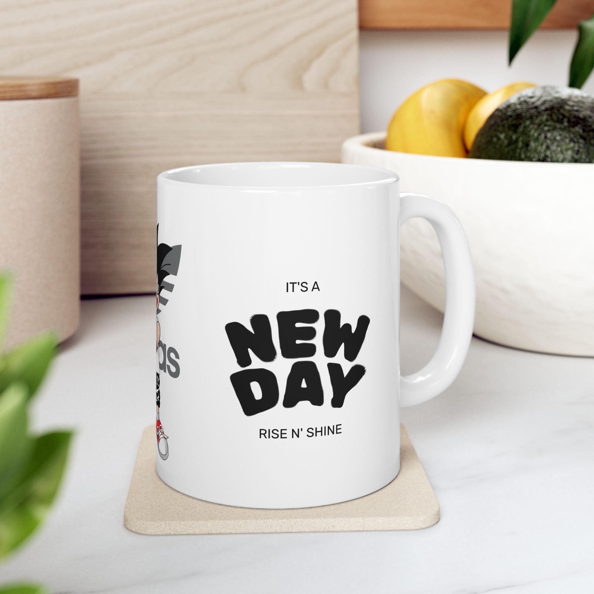 Anime Sneakerhead Mug — Cute Boy with Shoe Boxes, Retro Streetwear Coffee Cup (11oz/15oz)