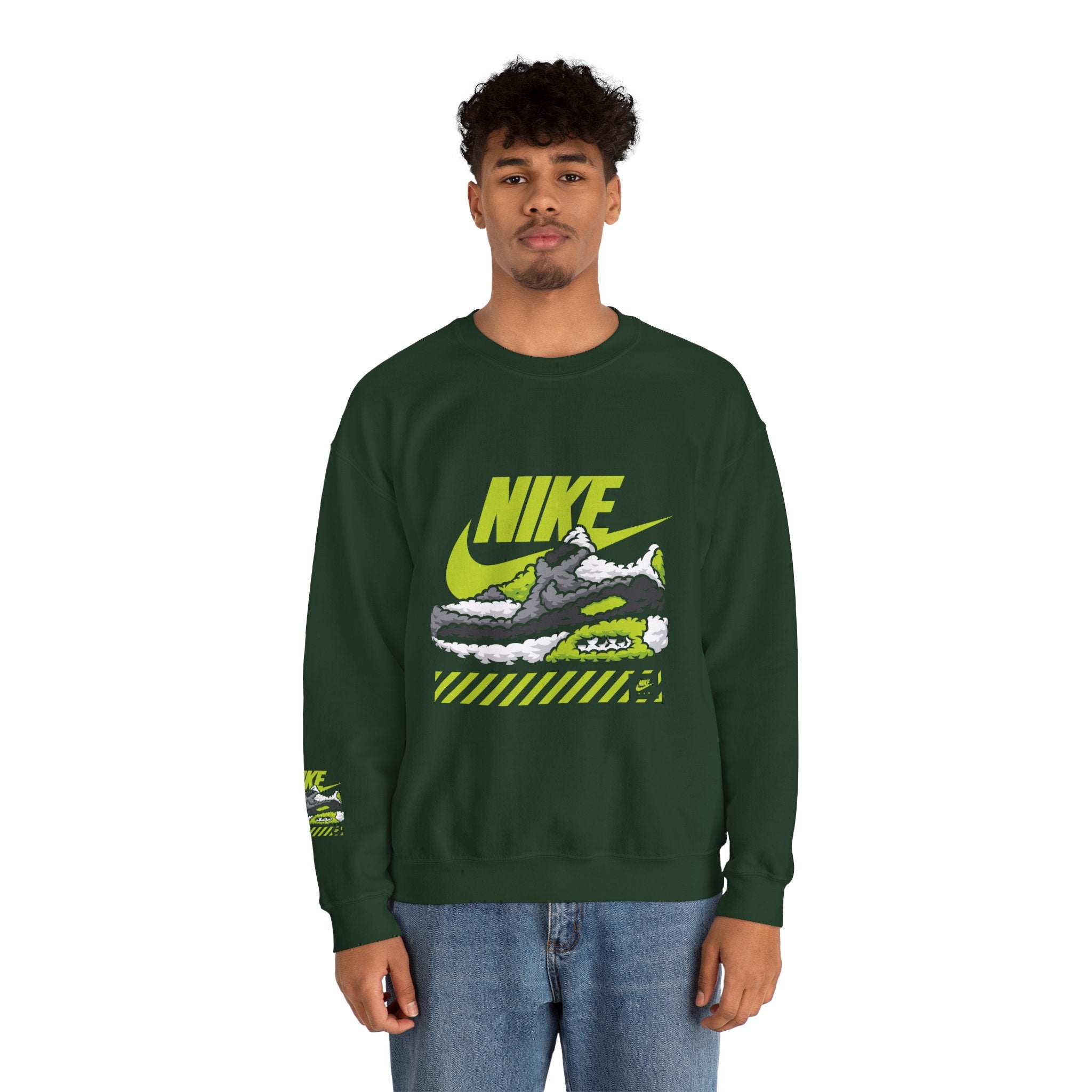 Nike Graphic Crewneck Sweatshirt — Retro Sneaker Logo Pullover