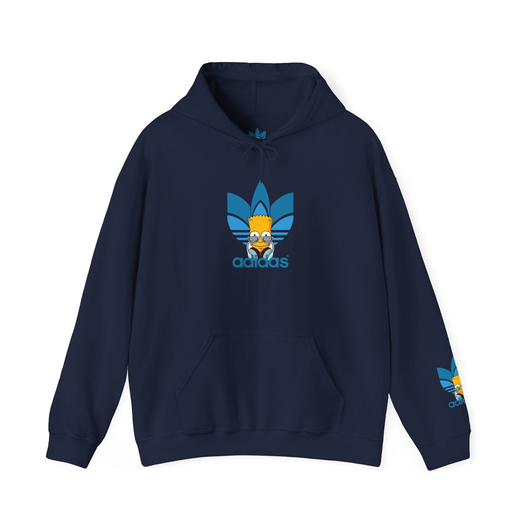 Hoodie — Retro Blue Trefoil Cartoon Logo Hoodie