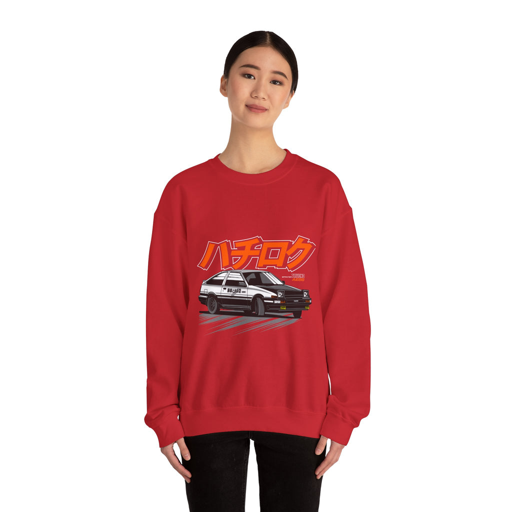 Hachiroku AE86 Car Crewneck Sweatshirt — JDM Drift Classic