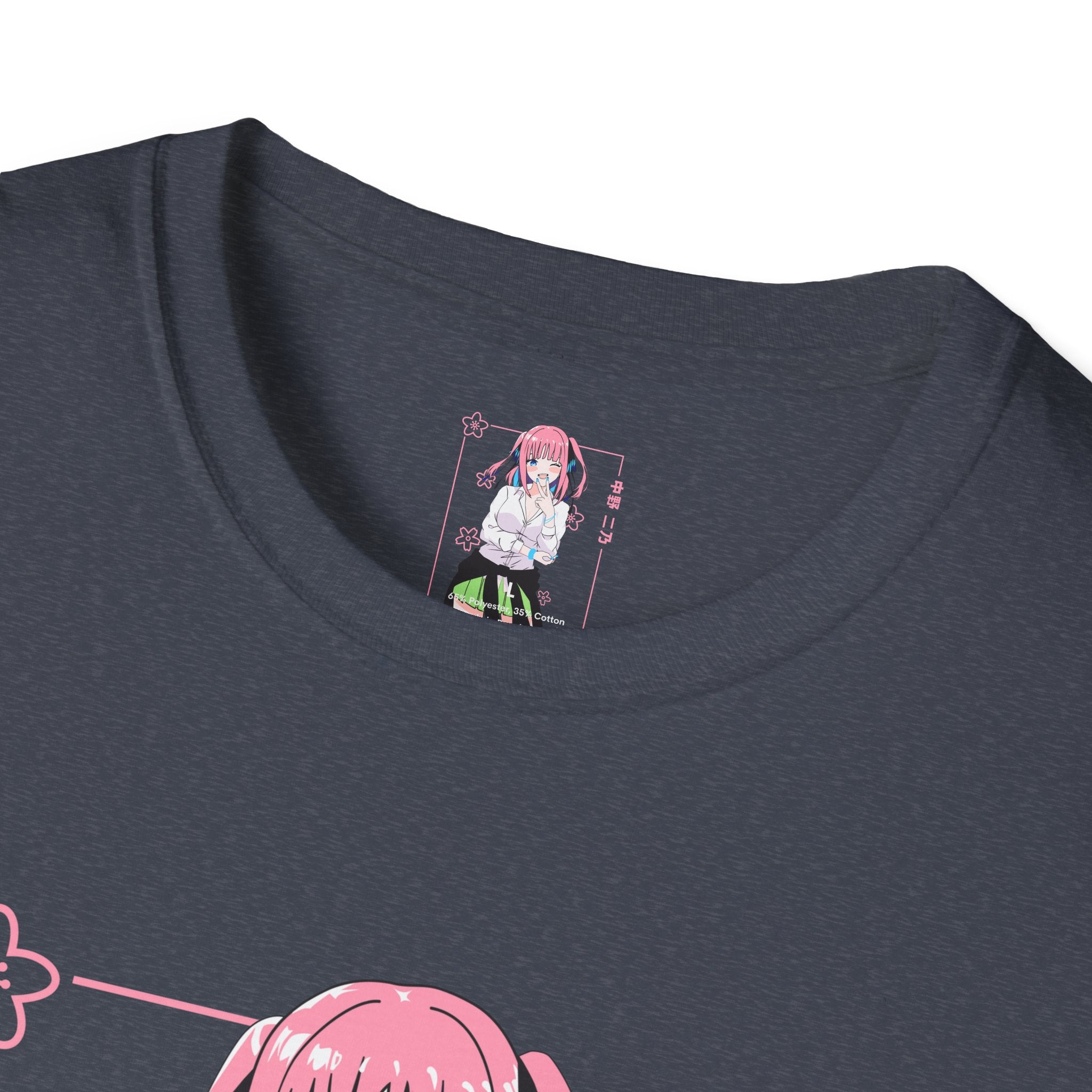 Anime Character T-Shirt — Cute Pink-Haired Schoolgirl Design ("Miku Nakano")