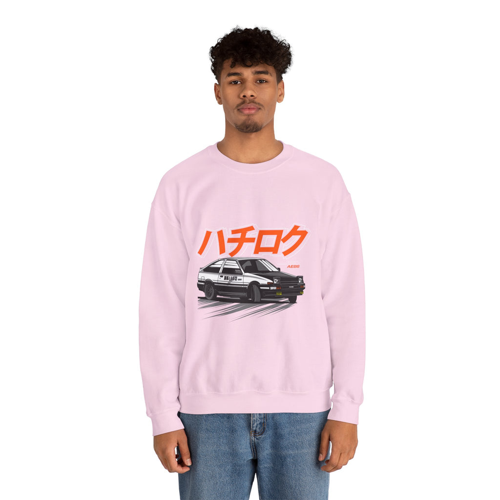 Hachiroku AE86 Car Crewneck Sweatshirt — JDM Drift Classic