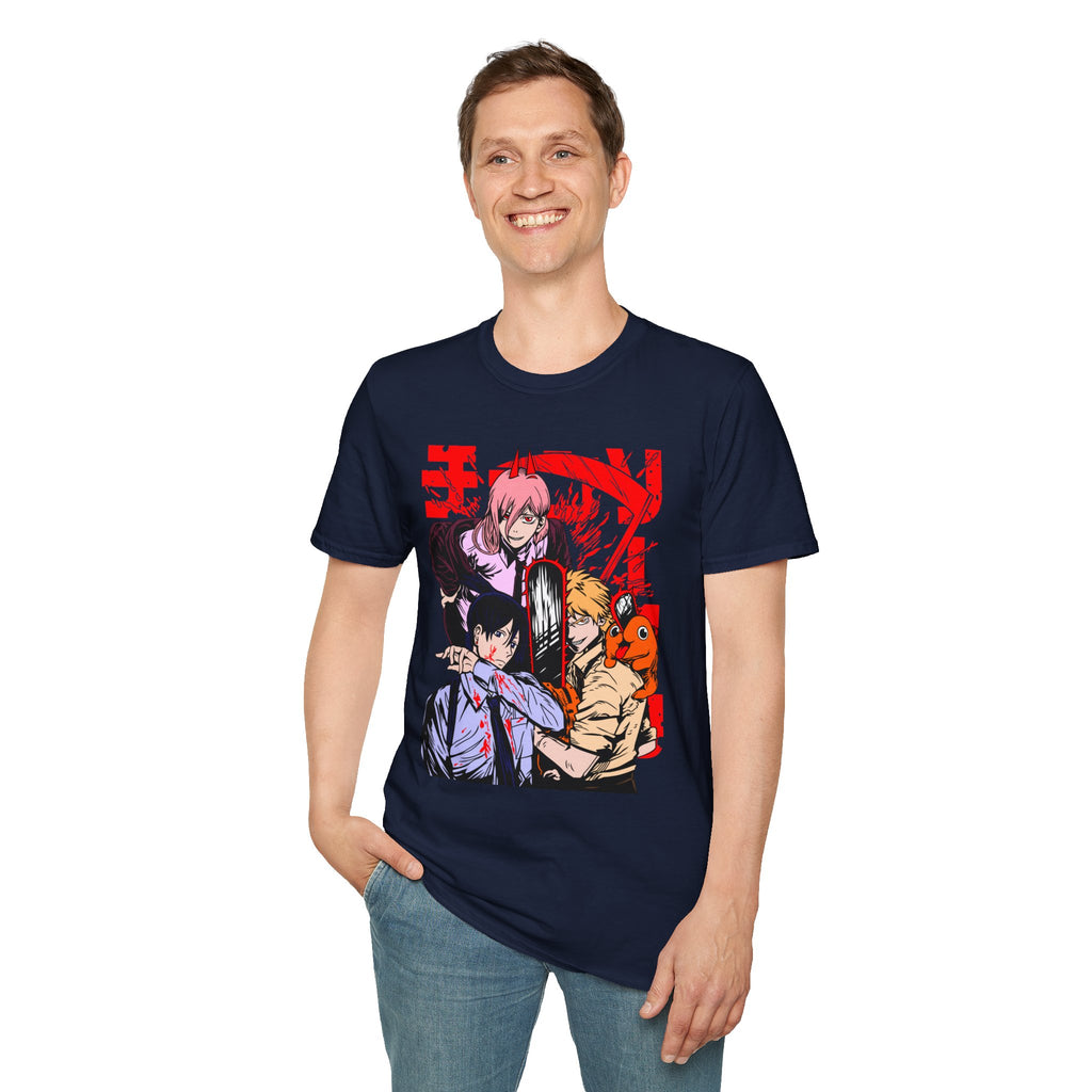 Anime Character Group T-Shirt — Devil Hunter Squad Graphic Tee