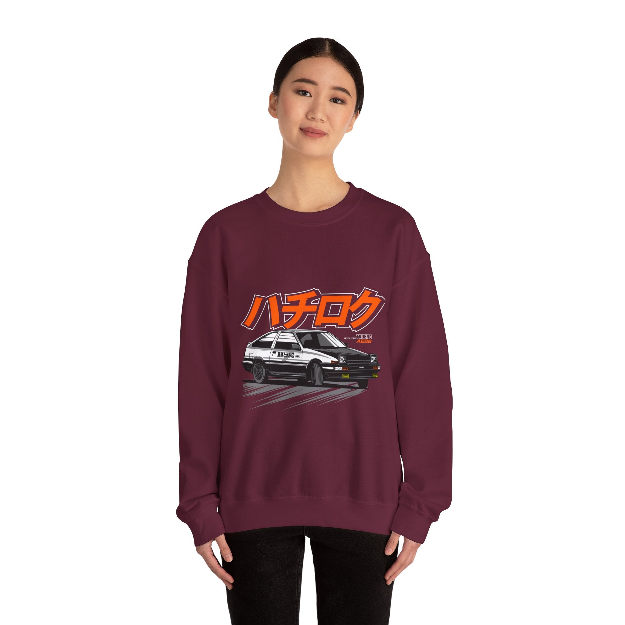 Hachiroku AE86 Car Crewneck Sweatshirt — JDM Drift Classic