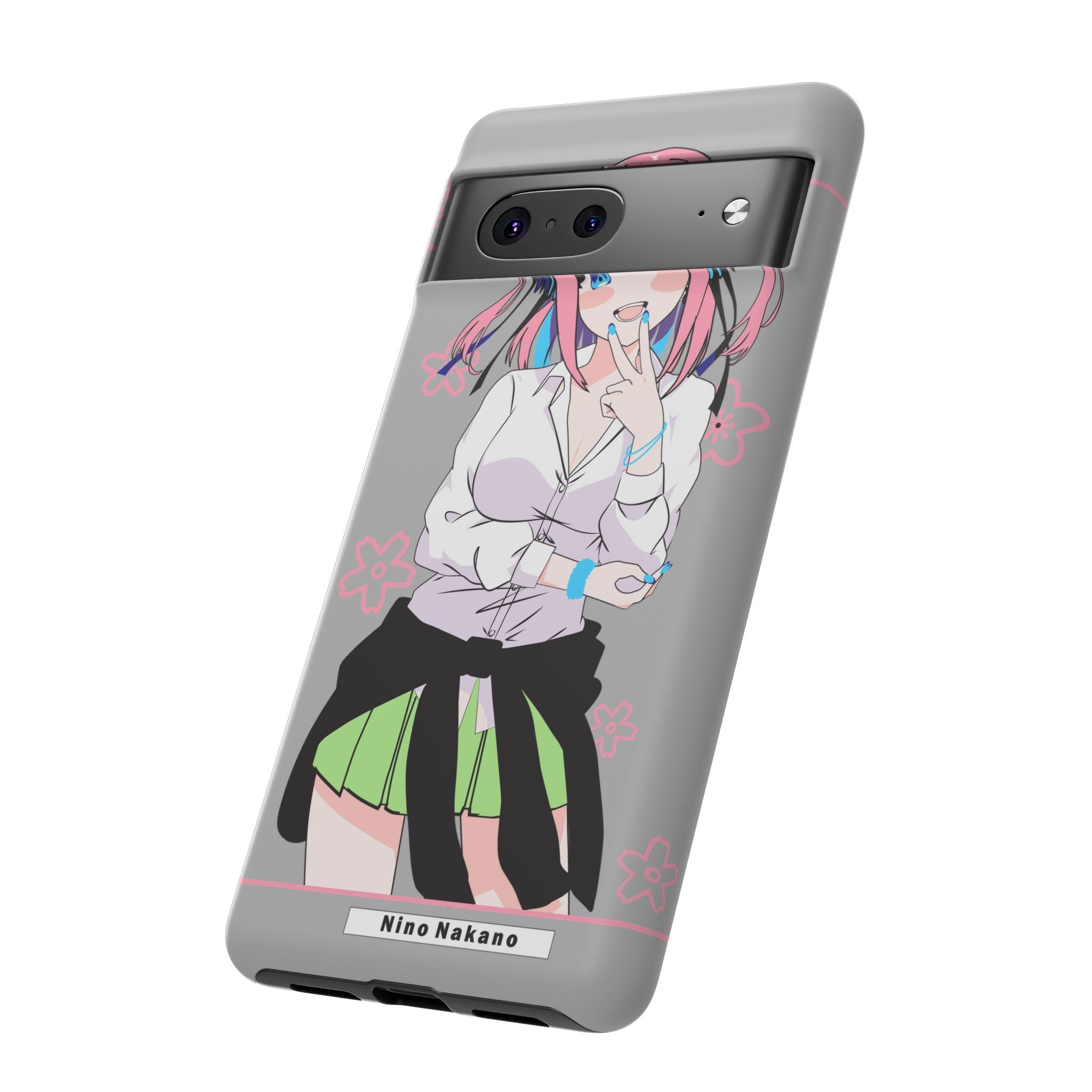 Anime Girl Phone Case — Pink Haired Schoolgirl "Nino Nakano" Cute Otaku Protective Case