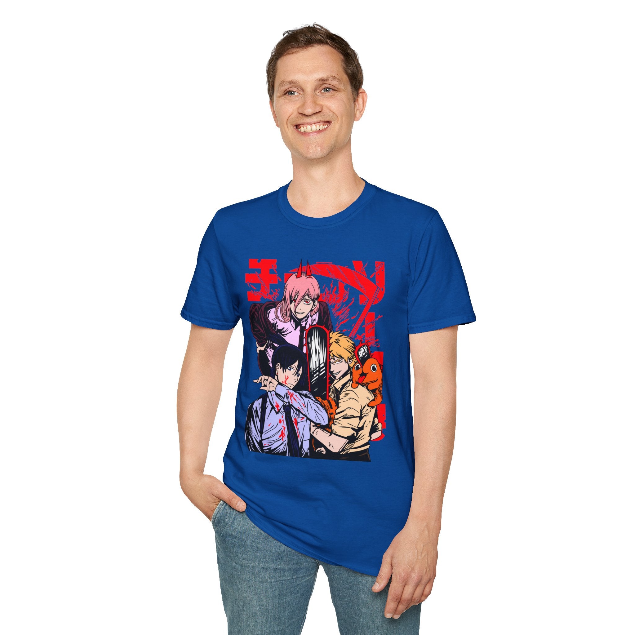 Anime Character Group T-Shirt — Devil Hunter Squad Graphic Tee