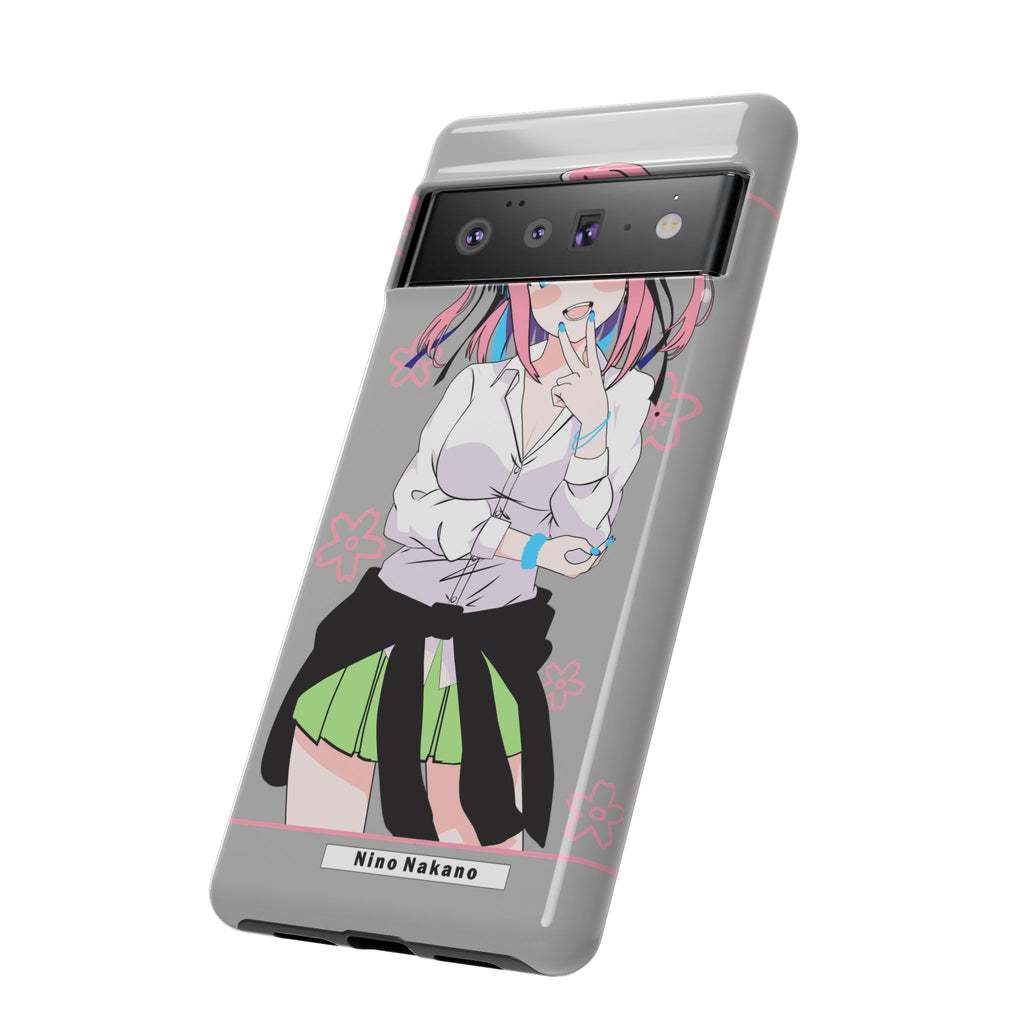 Anime Girl Phone Case — Pink Haired Schoolgirl "Nino Nakano" Cute Otaku Protective Case