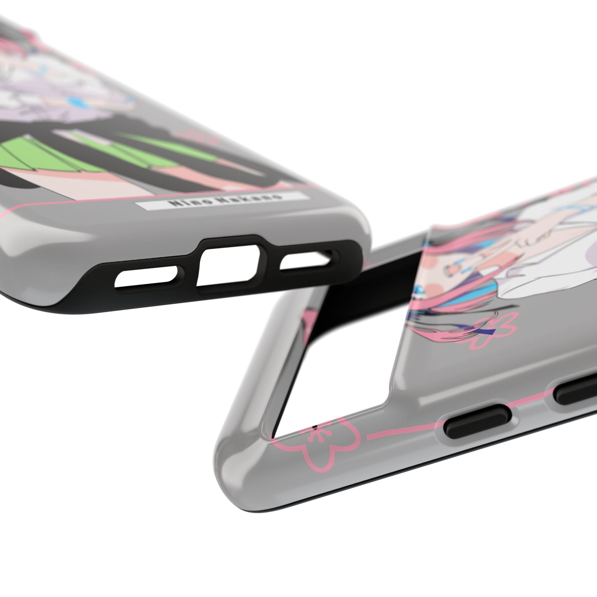 Anime Girl Phone Case — Pink Haired Schoolgirl "Nino Nakano" Cute Otaku Protective Case