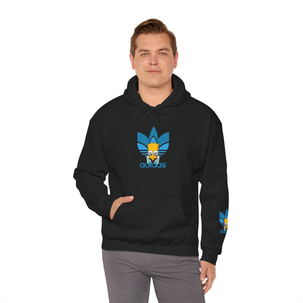 Hoodie — Retro Blue Trefoil Cartoon Logo Hoodie
