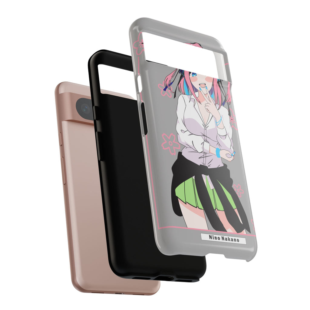 Anime Girl Phone Case — Pink Haired Schoolgirl "Nino Nakano" Cute Otaku Protective Case