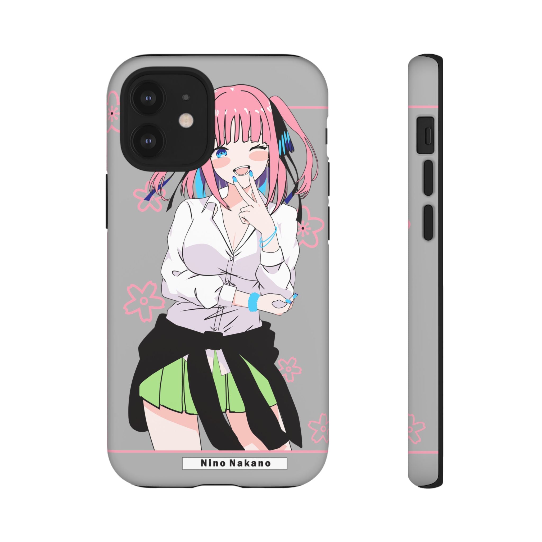 Anime Girl Phone Case — Pink Haired Schoolgirl "Nino Nakano" Cute Otaku Protective Case