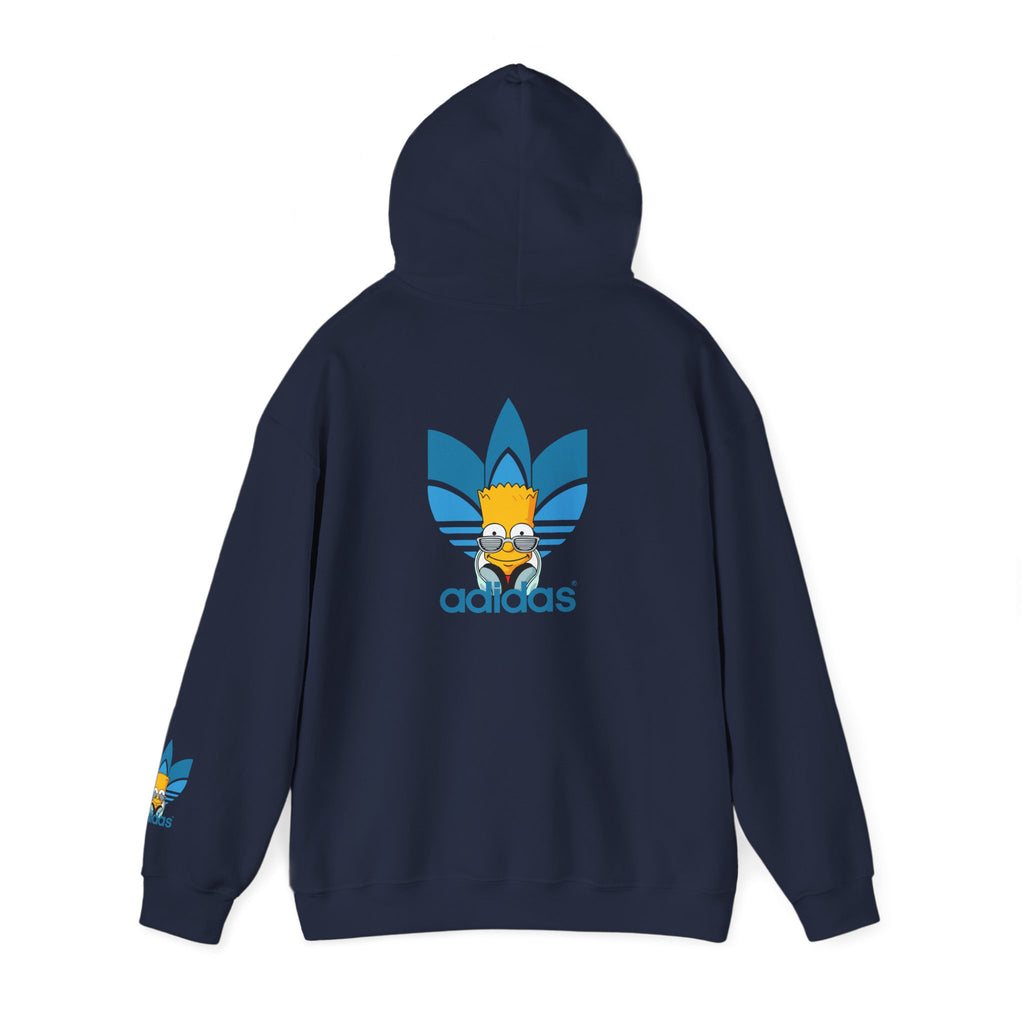 Hoodie — Retro Blue Trefoil Cartoon Logo Hoodie