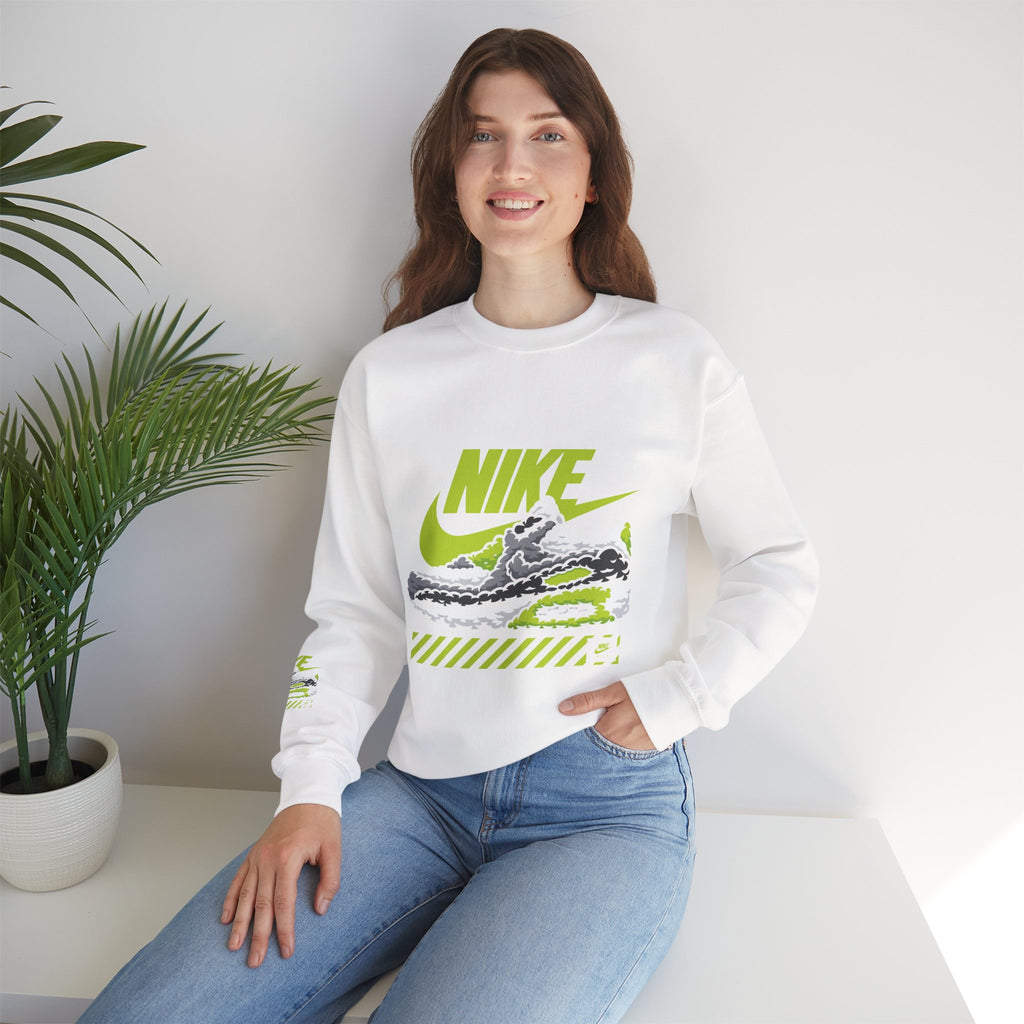 Nike Graphic Crewneck Sweatshirt — Retro Sneaker Logo Pullover