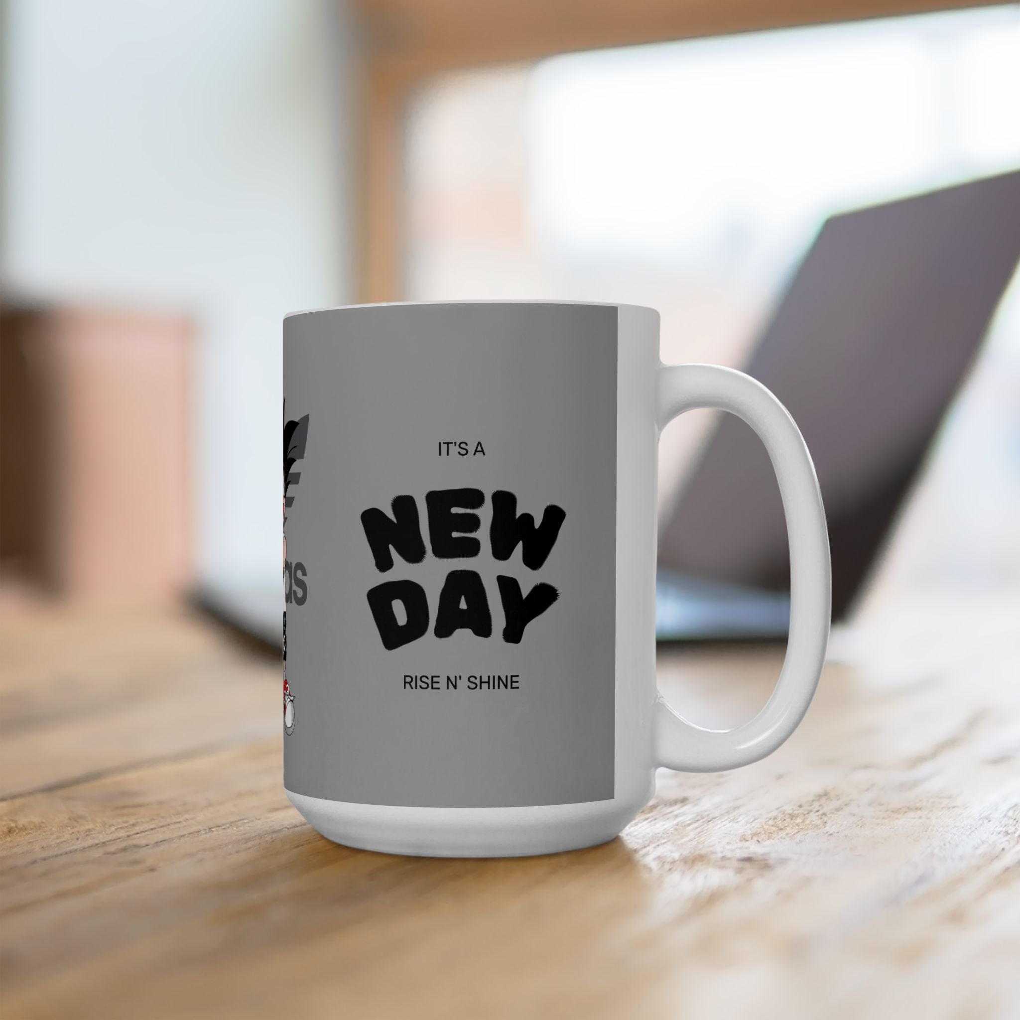 Anime Sneakerhead Mug — Cute Boy with Shoe Boxes, Retro Streetwear Coffee Cup (11oz/15oz)