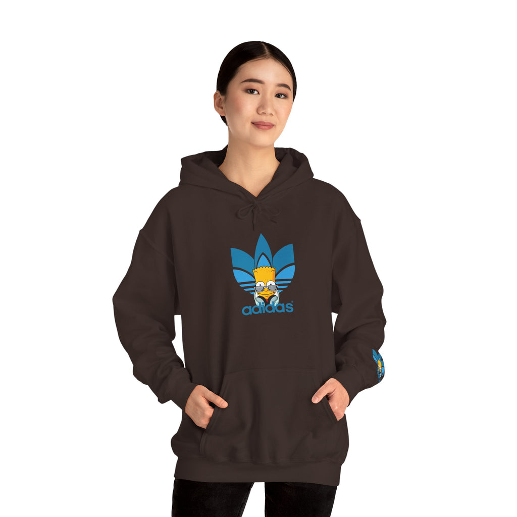 Hoodie — Retro Blue Trefoil Cartoon Logo Hoodie