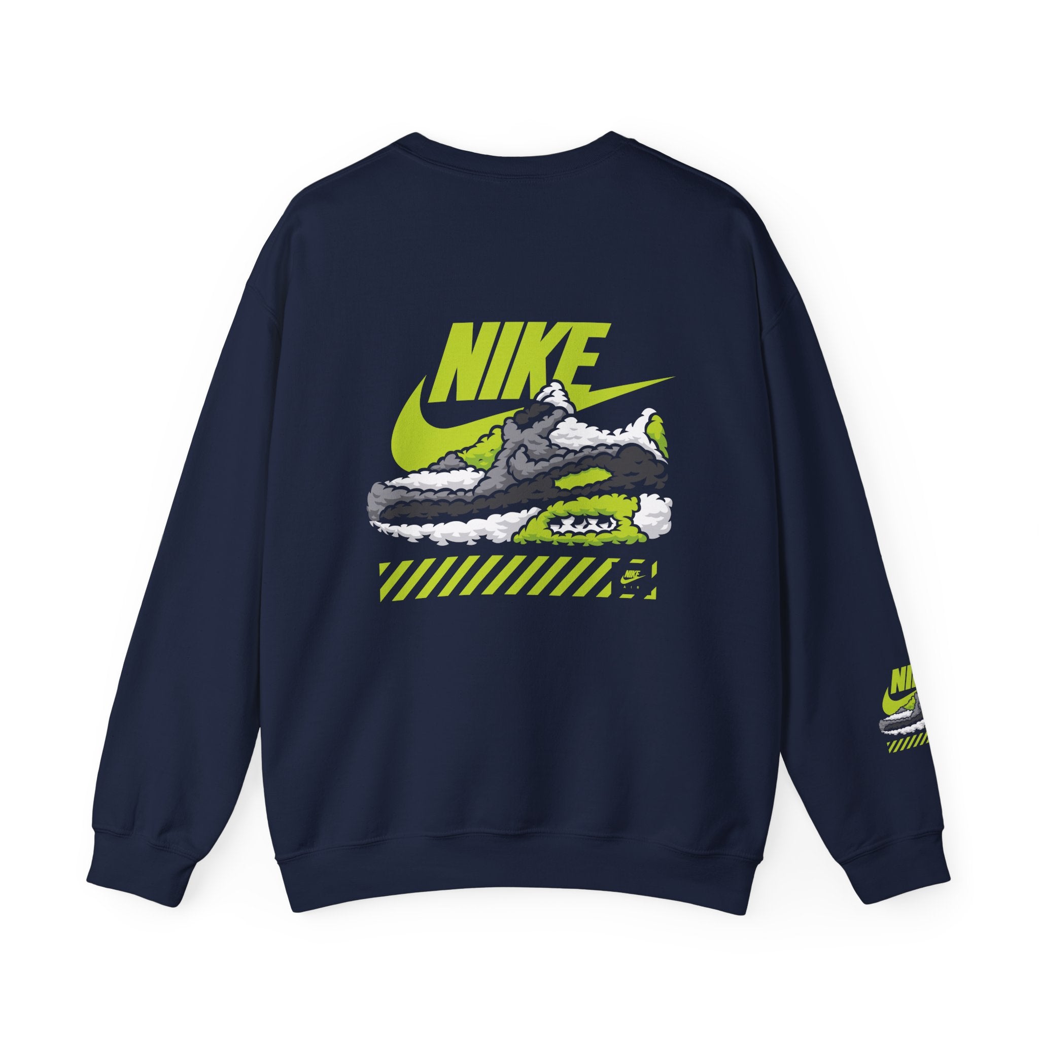 Nike Graphic Crewneck Sweatshirt — Retro Sneaker Logo Pullover