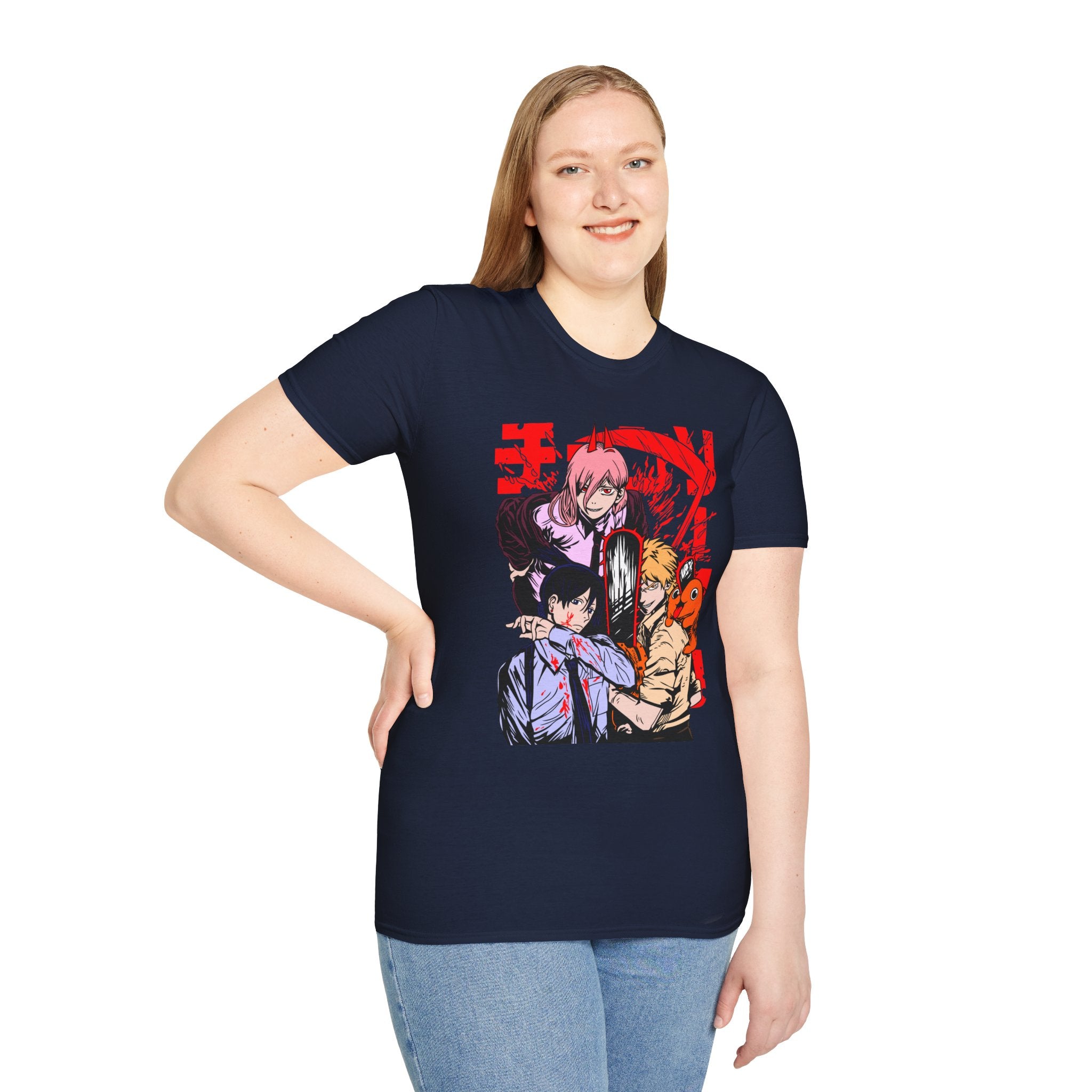 Anime Character Group T-Shirt — Devil Hunter Squad Graphic Tee