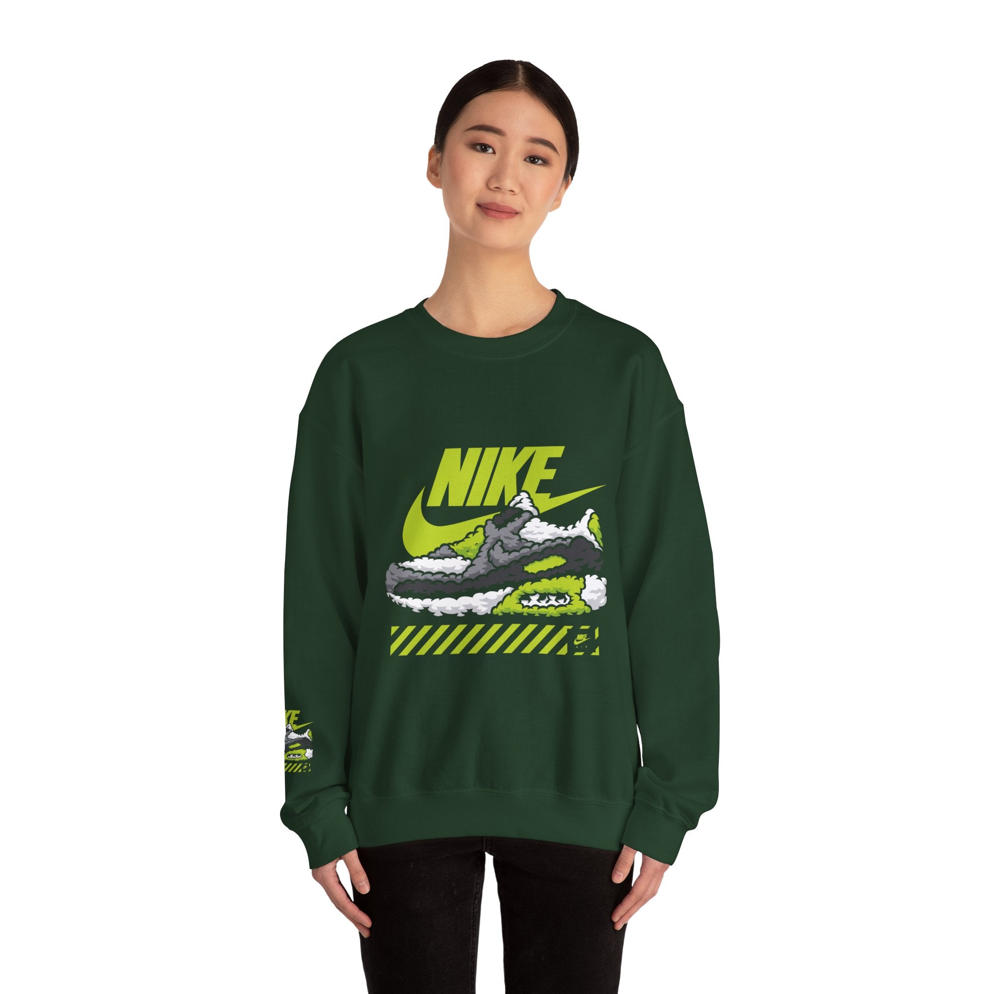 Nike Graphic Crewneck Sweatshirt — Retro Sneaker Logo Pullover