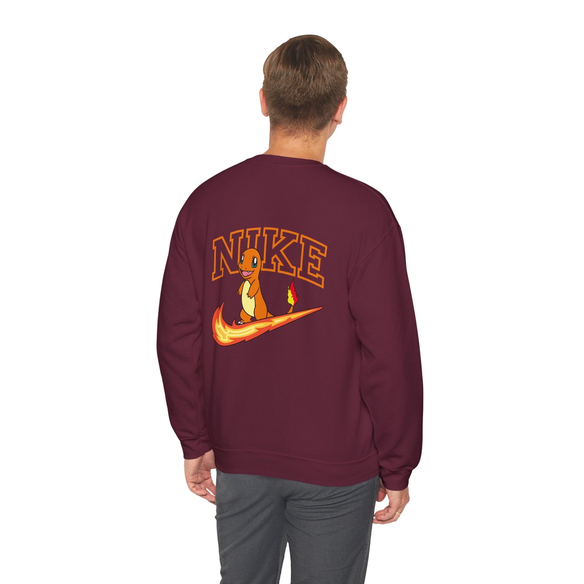Charmande Flame Swoosh Crewneck Sweatshirt