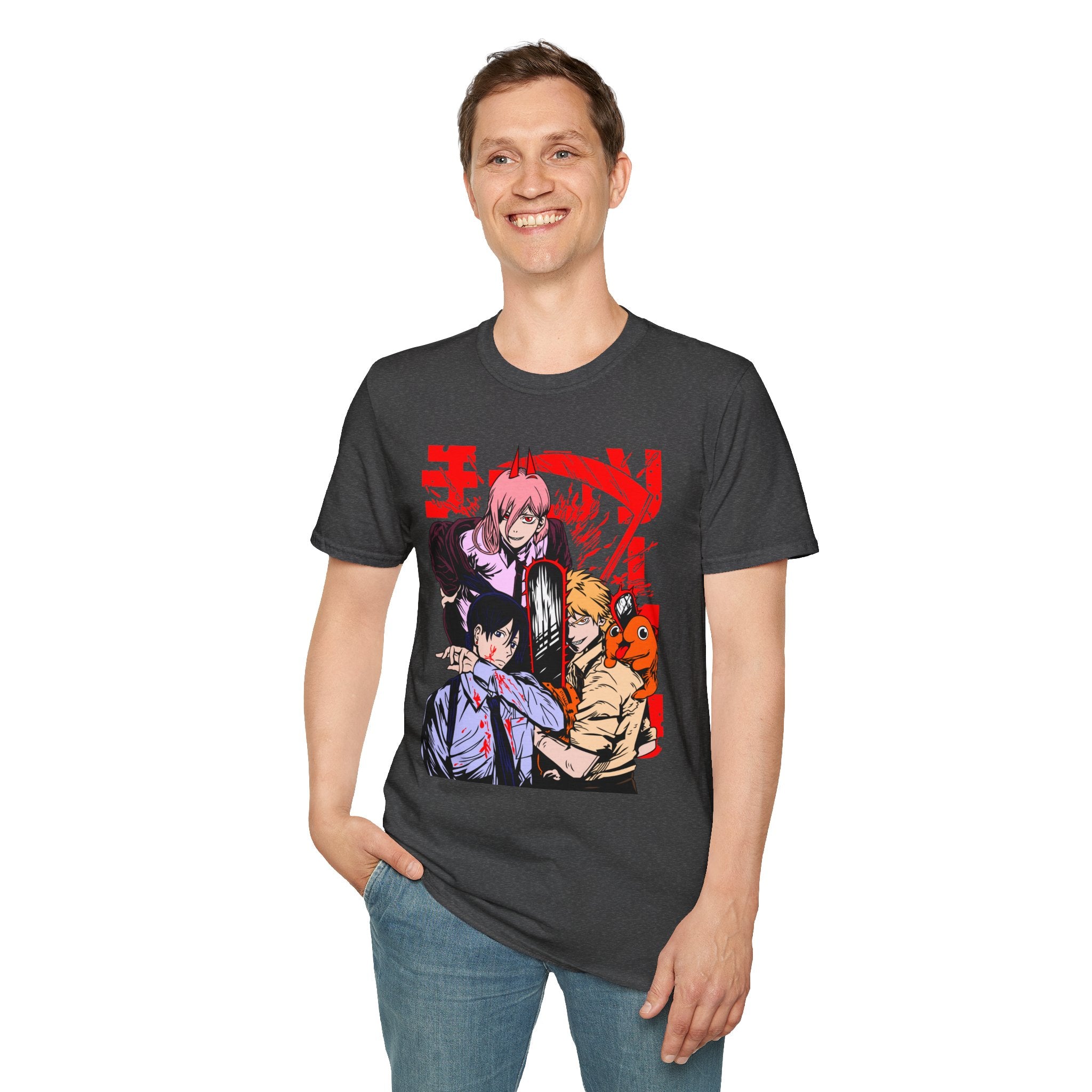 Anime Character Group T-Shirt — Devil Hunter Squad Graphic Tee