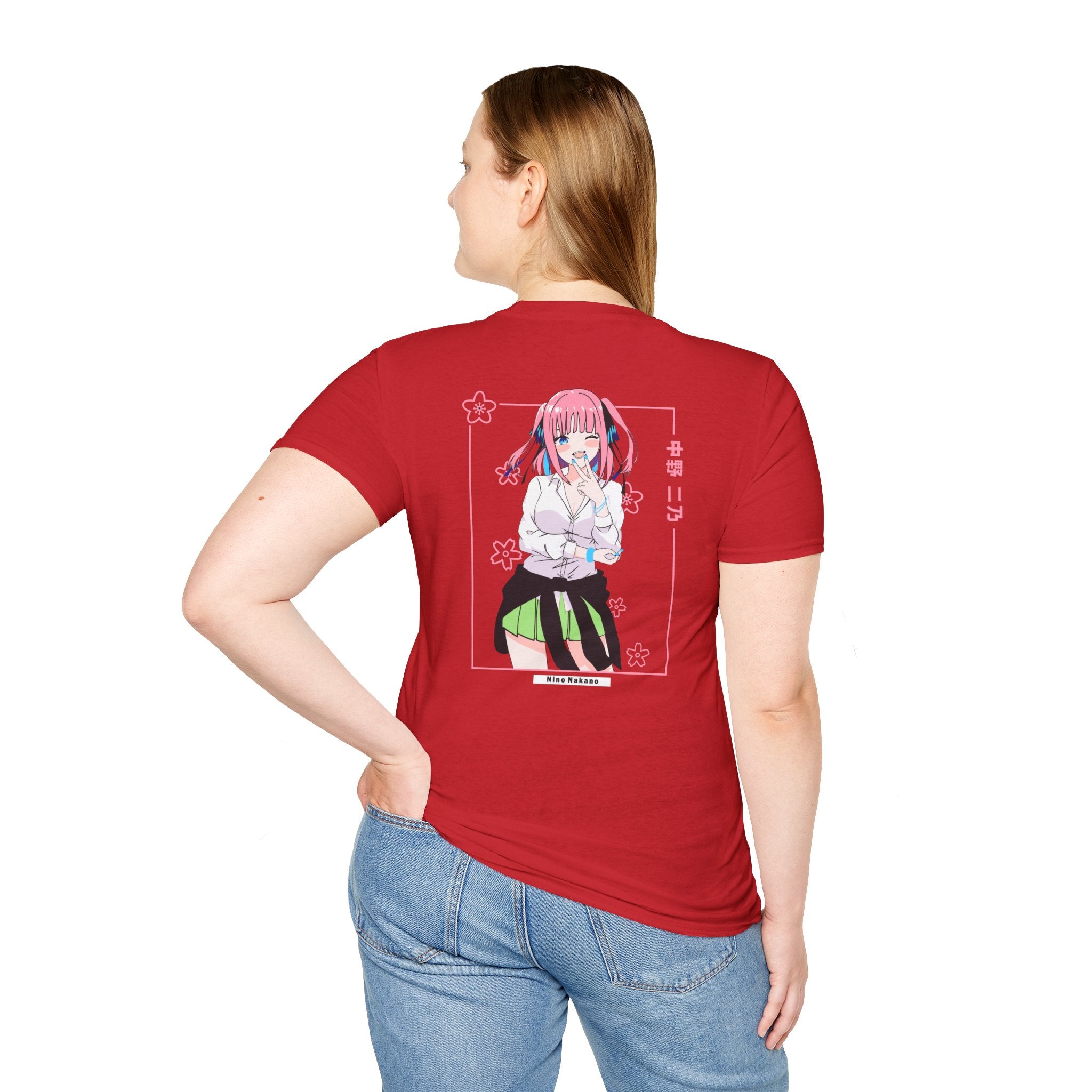 Anime Character T-Shirt — Cute Pink-Haired Schoolgirl Design ("Miku Nakano")