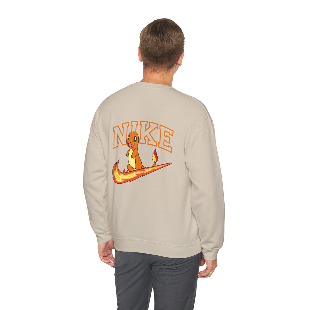 Charmande Flame Swoosh Crewneck Sweatshirt