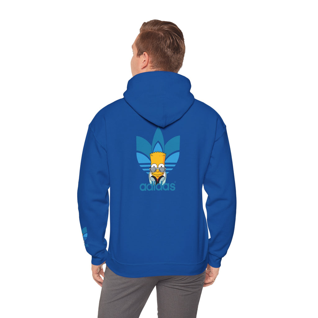 Hoodie — Retro Blue Trefoil Cartoon Logo Hoodie