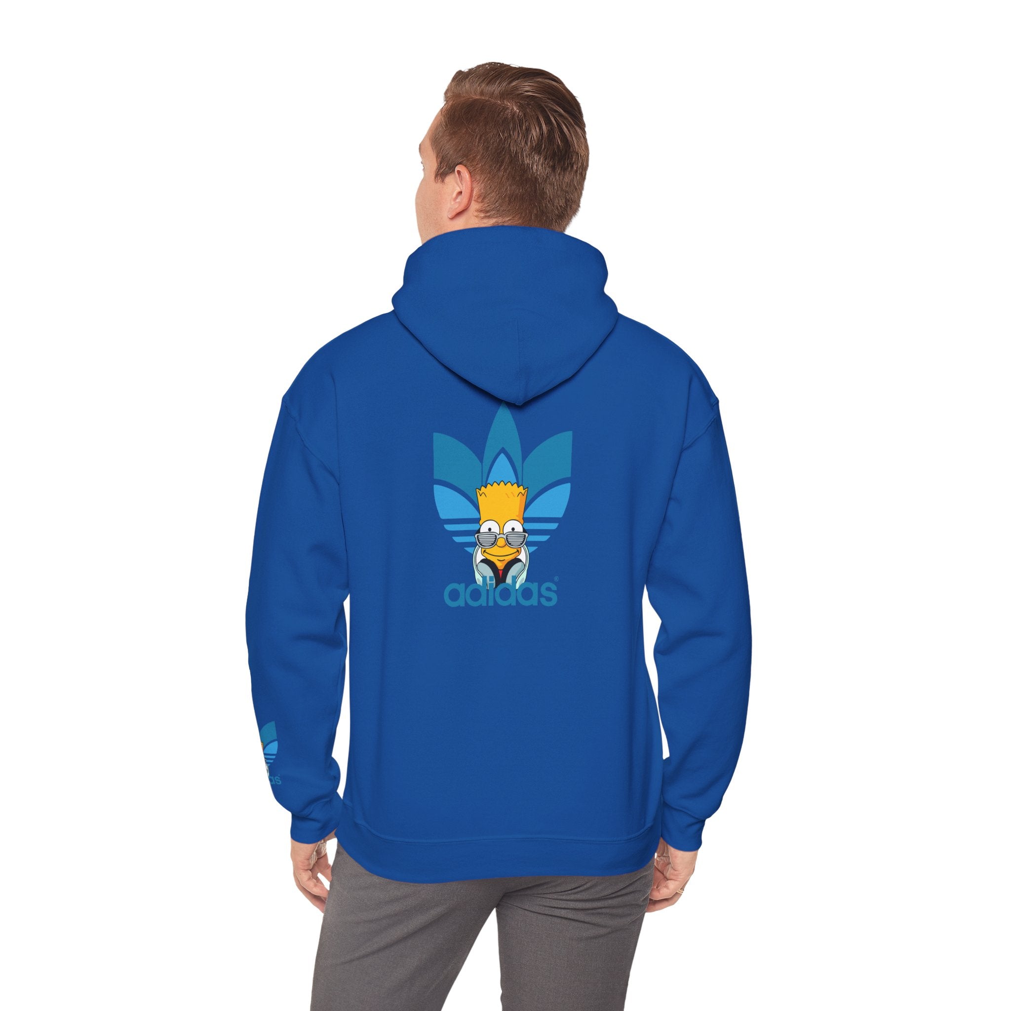 Hoodie — Retro Blue Trefoil Cartoon Logo Hoodie